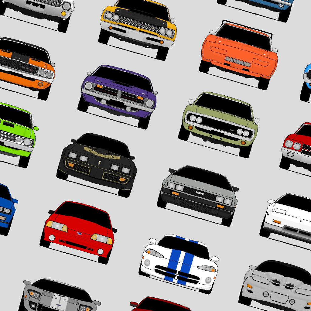 50 Iconic Cars Collections Custom Car Posters