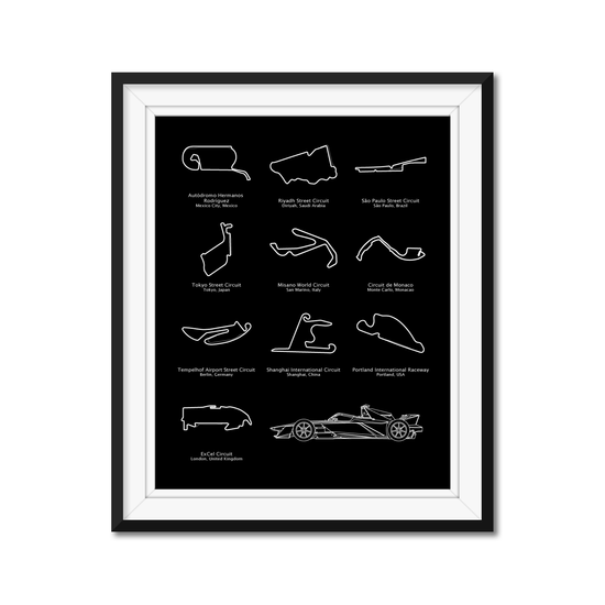 Formula E World Championship 2024 Race Track Poster