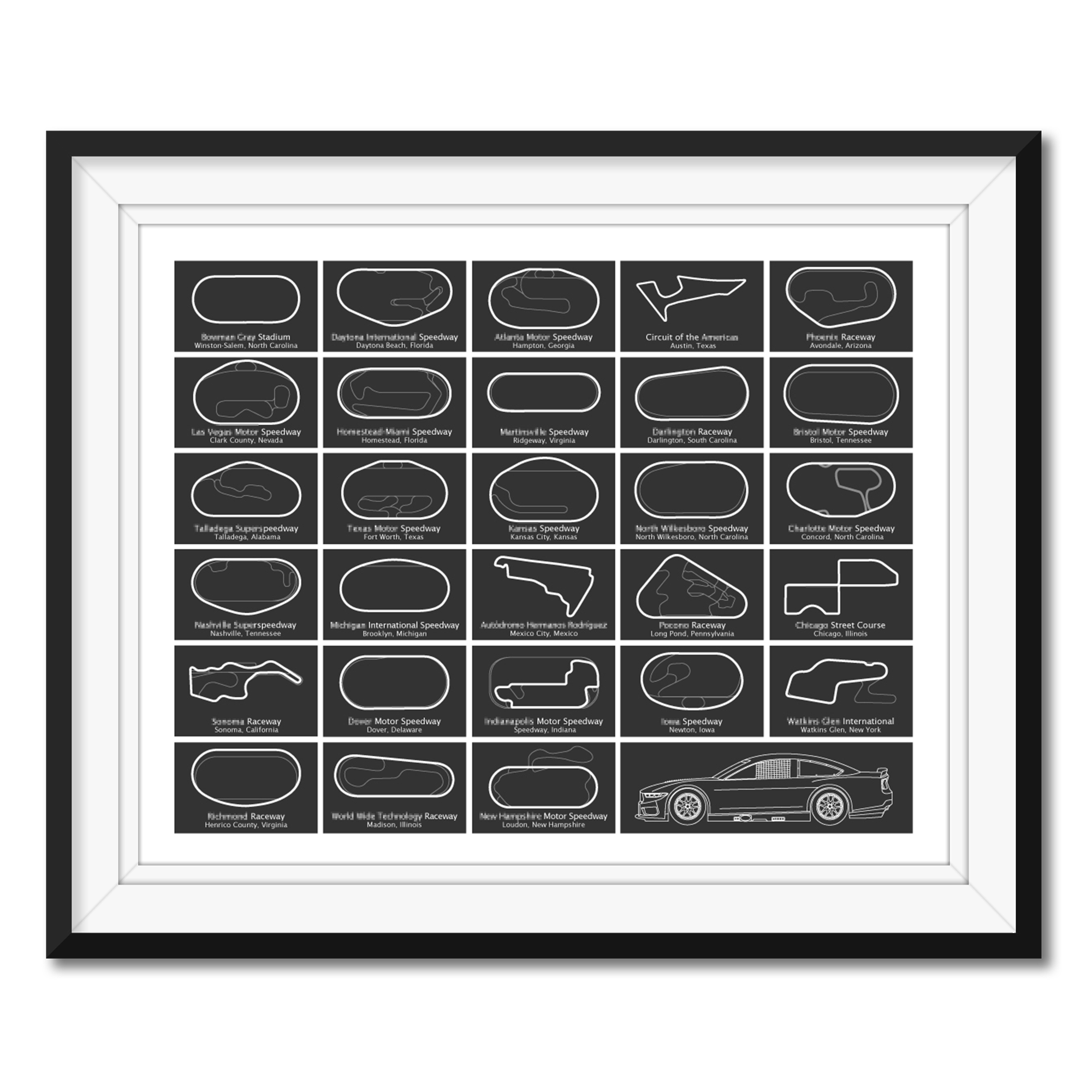 NASCAR Cup Series 2025 Race Track Poster