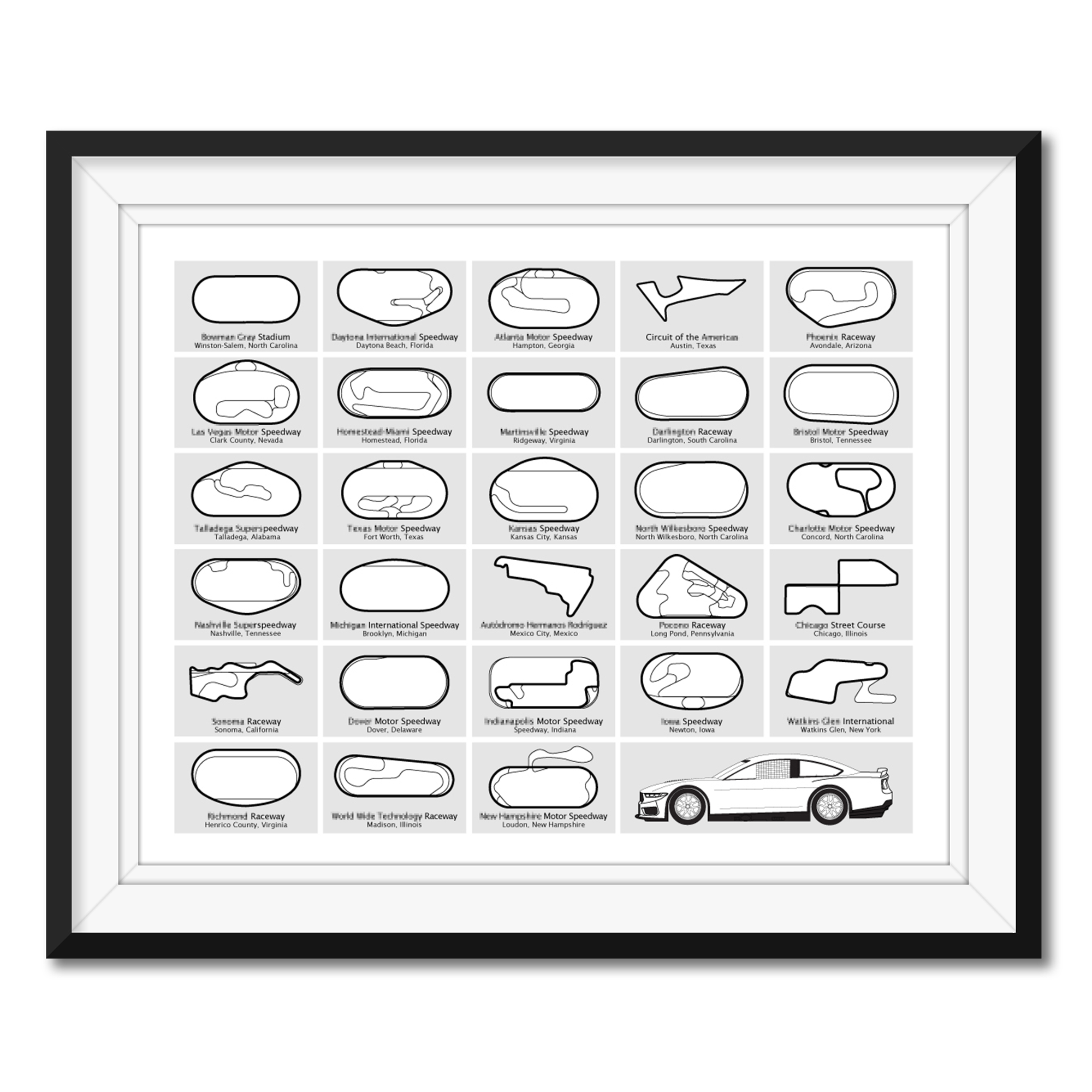NASCAR Cup Series 2025 Race Track Poster