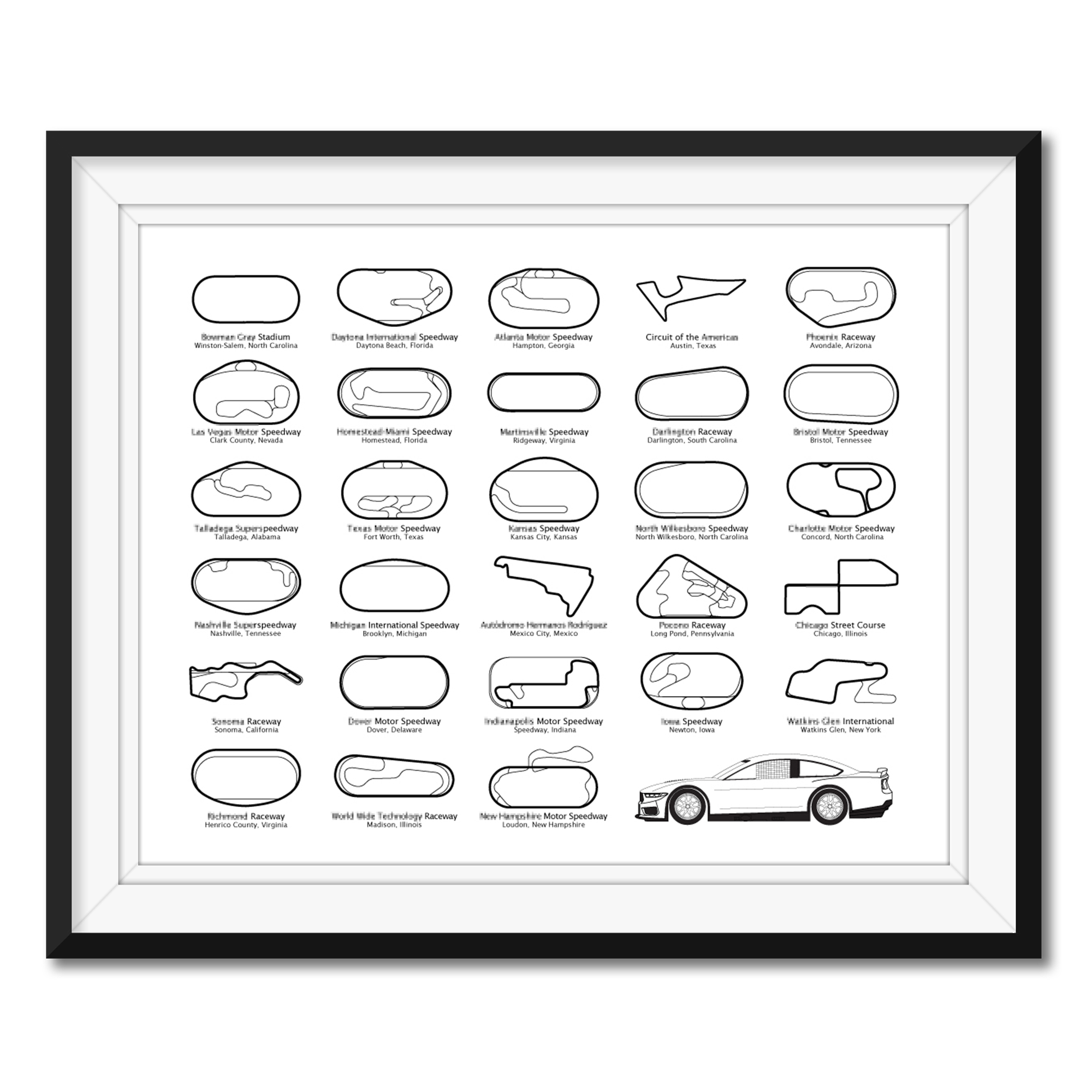 NASCAR Cup Series 2025 Race Track Poster