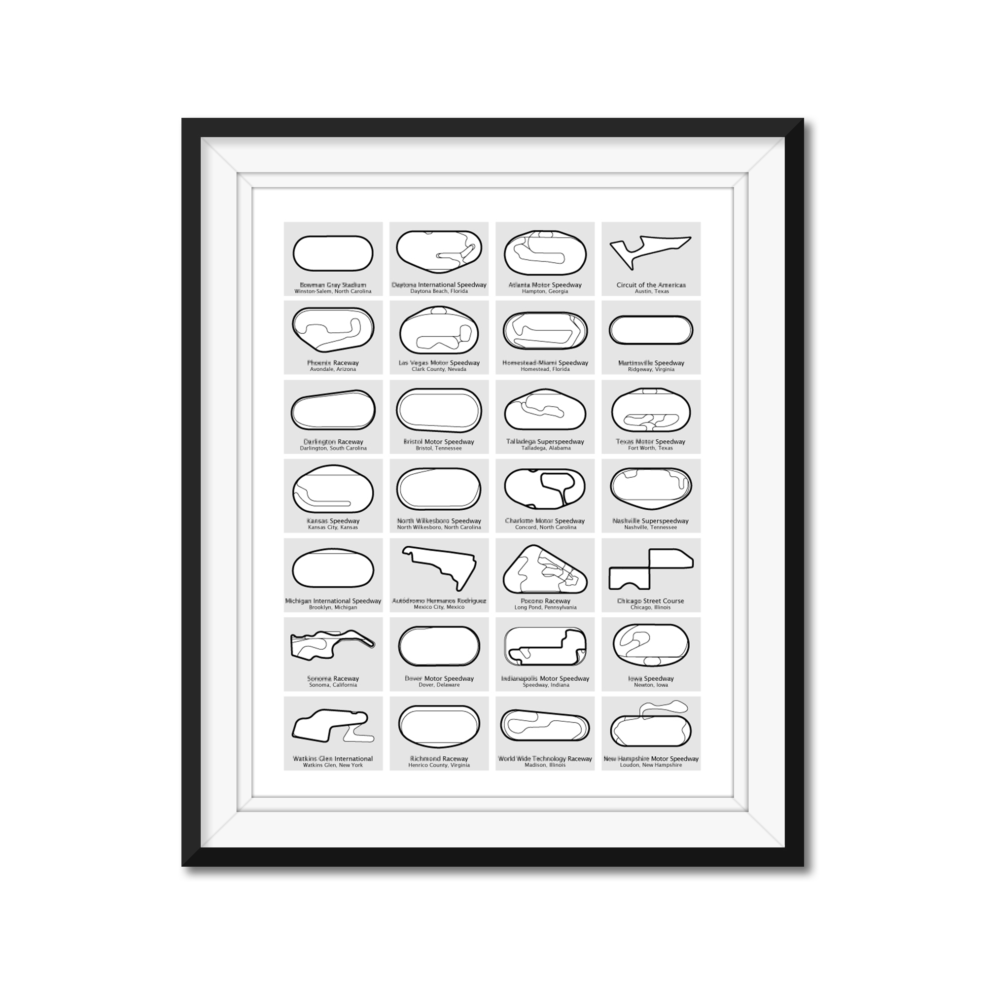 NASCAR Cup Series 2025 Race Track Poster