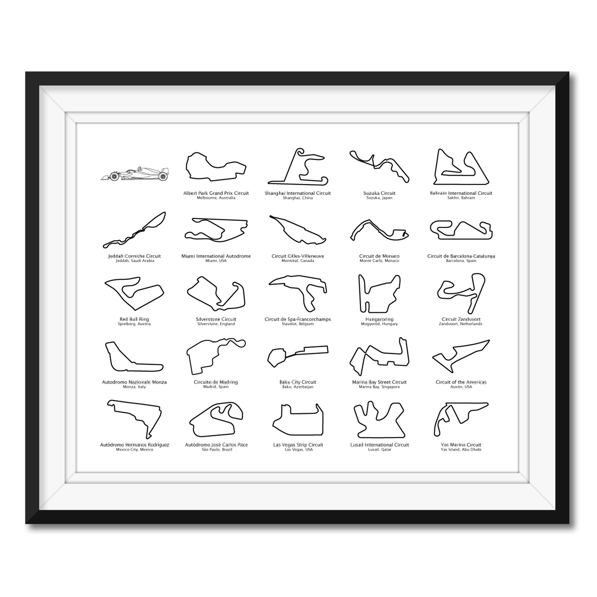 F1 Formula 1 2026 Race Track Poster