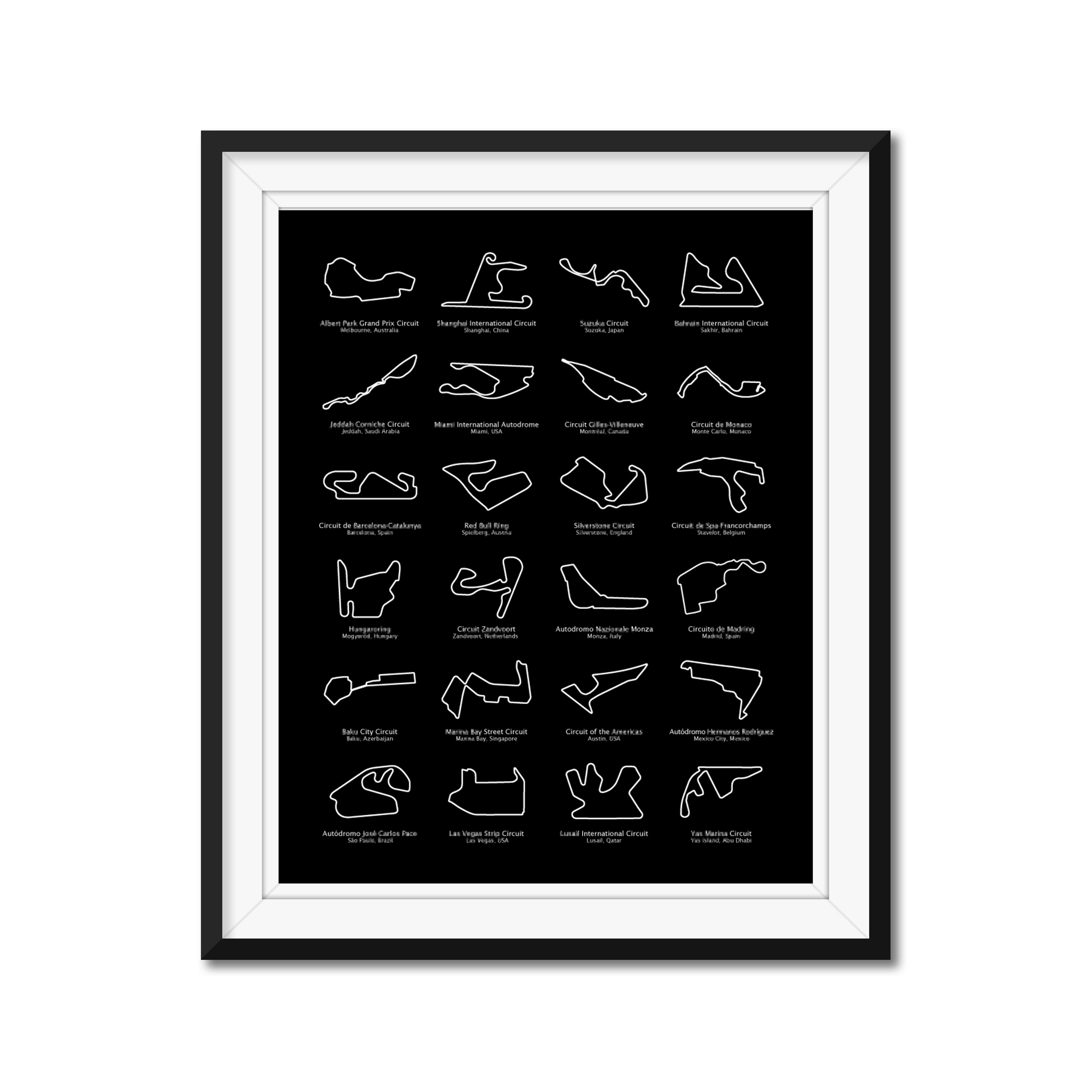 F1 Formula 1 2026 Race Track Poster