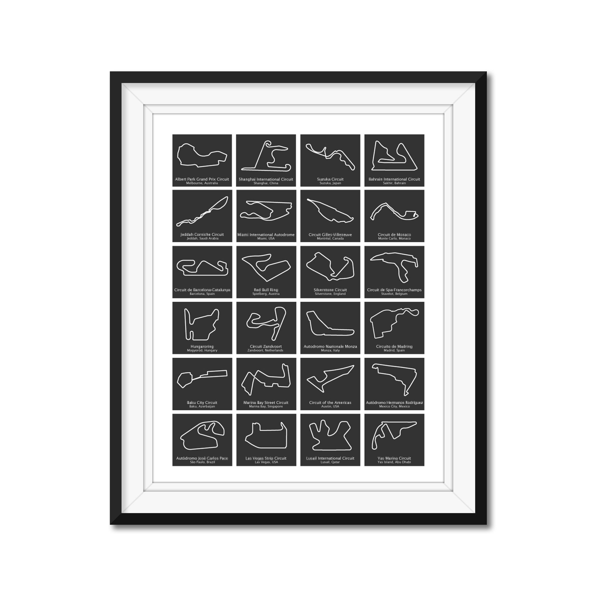 F1 Formula 1 2026 Race Track Poster