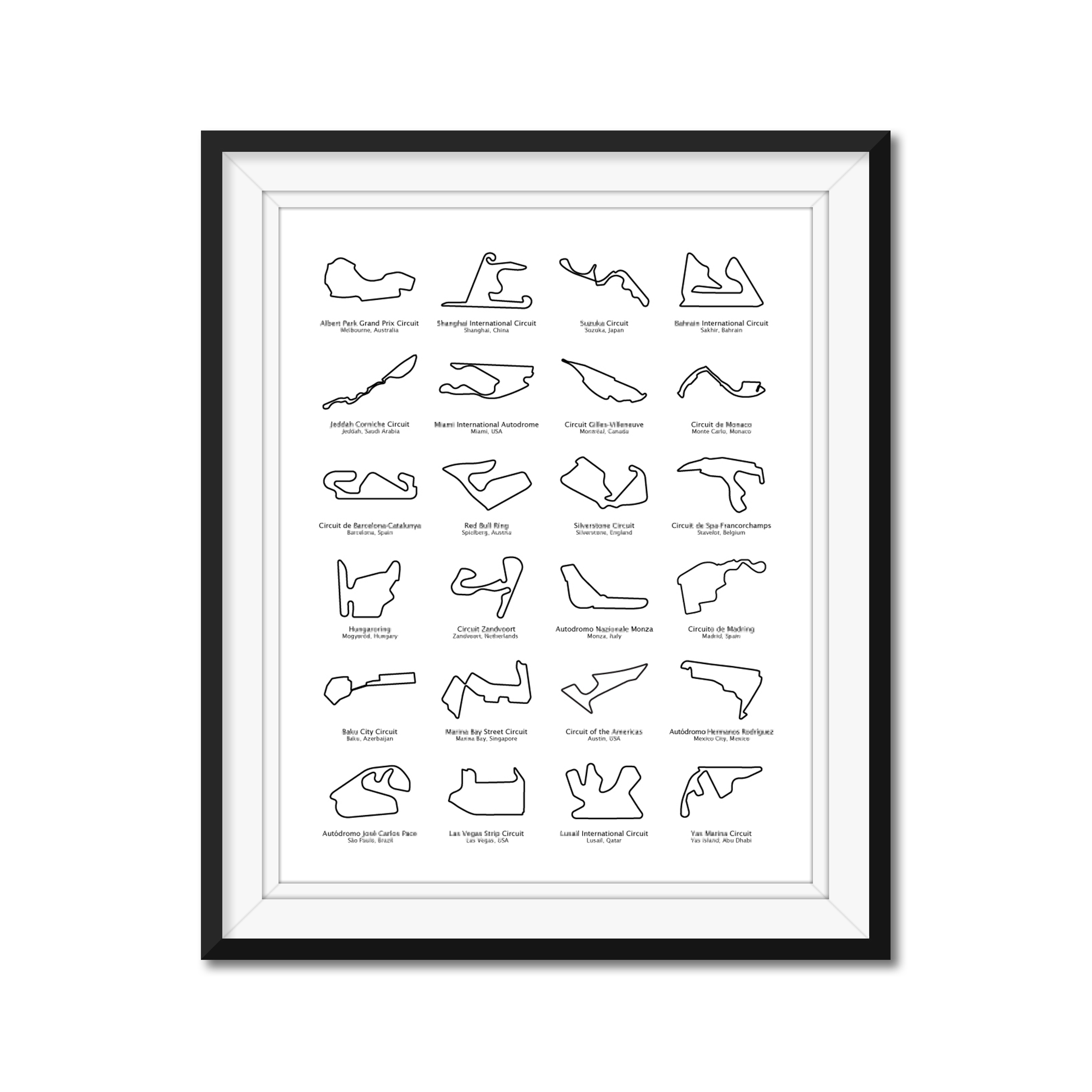 F1 Formula 1 2026 Race Track Poster