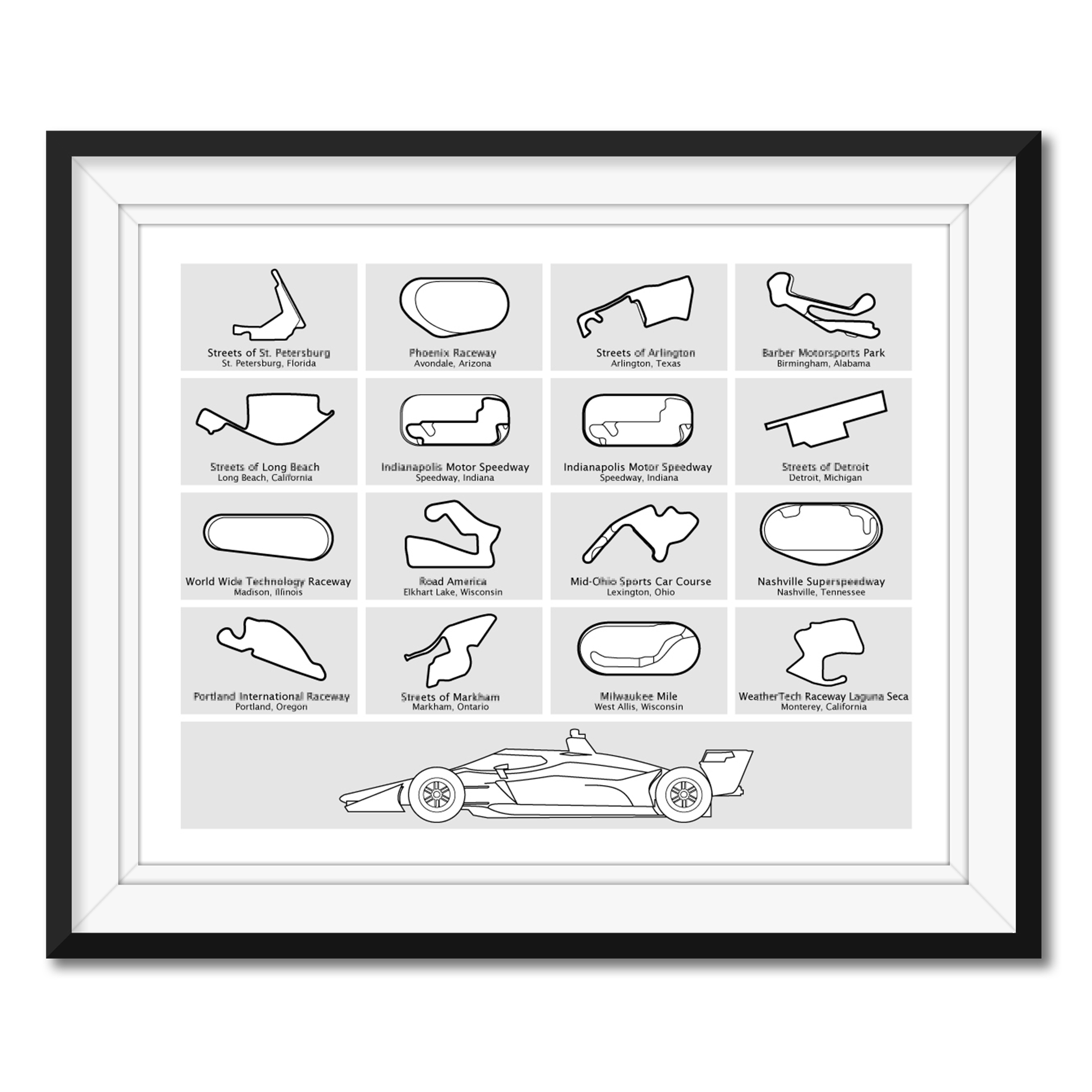 IndyCar Series 2026 Race Track Poster