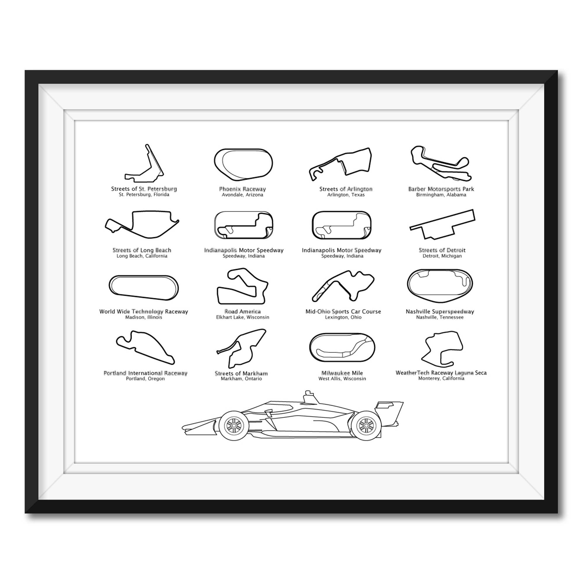 IndyCar Series 2026 Race Track Poster