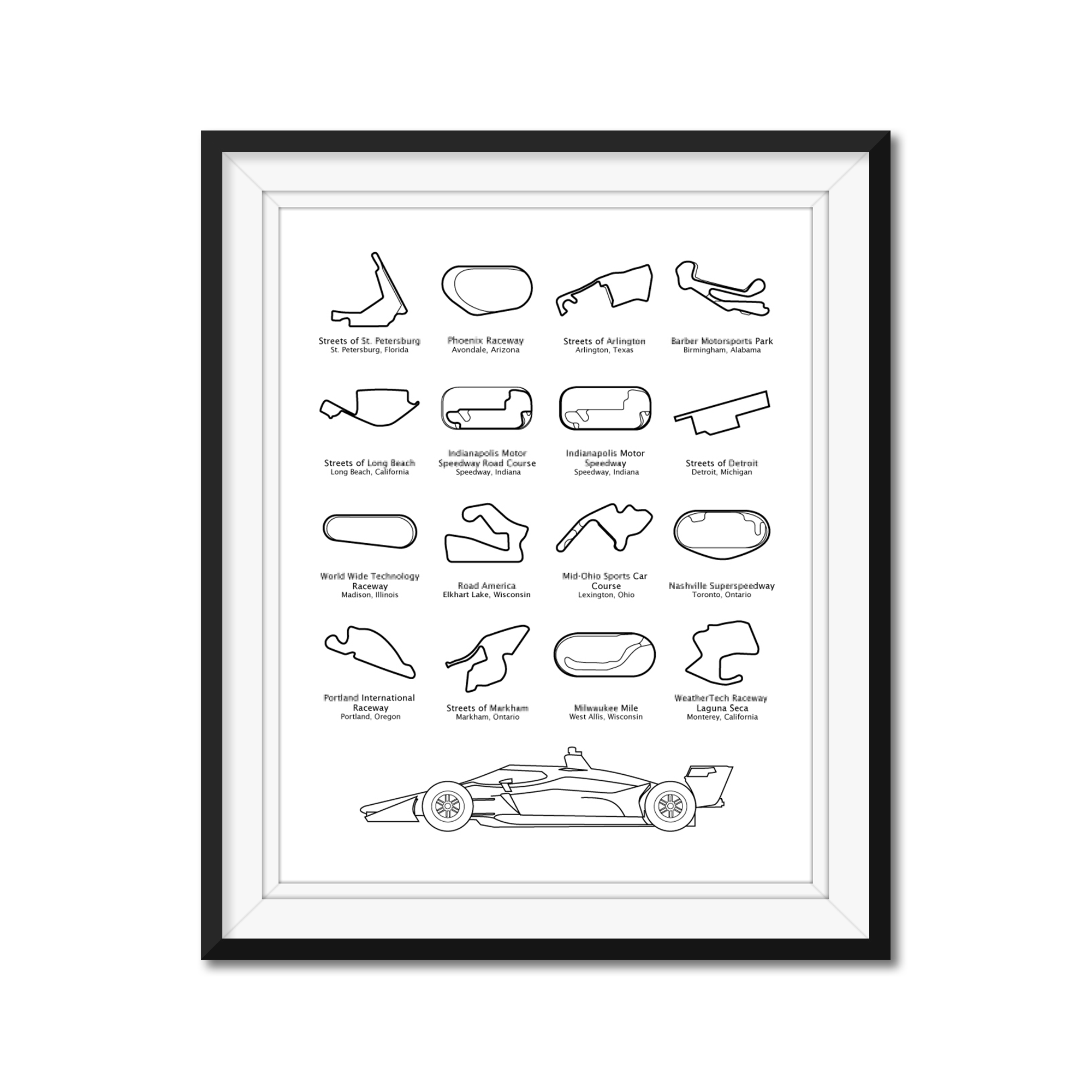 IndyCar Series 2026 Race Track Poster