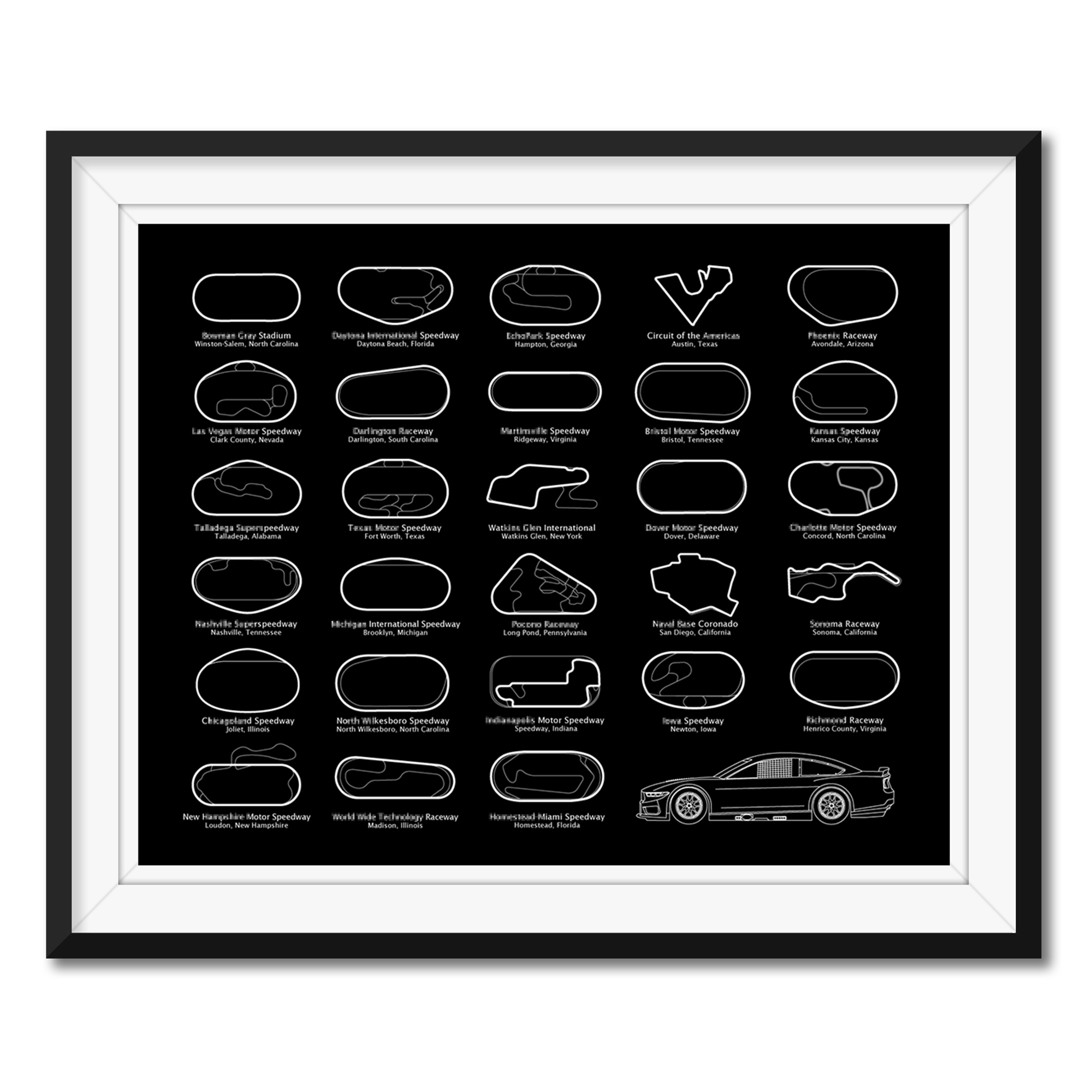 NASCAR Cup Series 2026 Race Track Poster