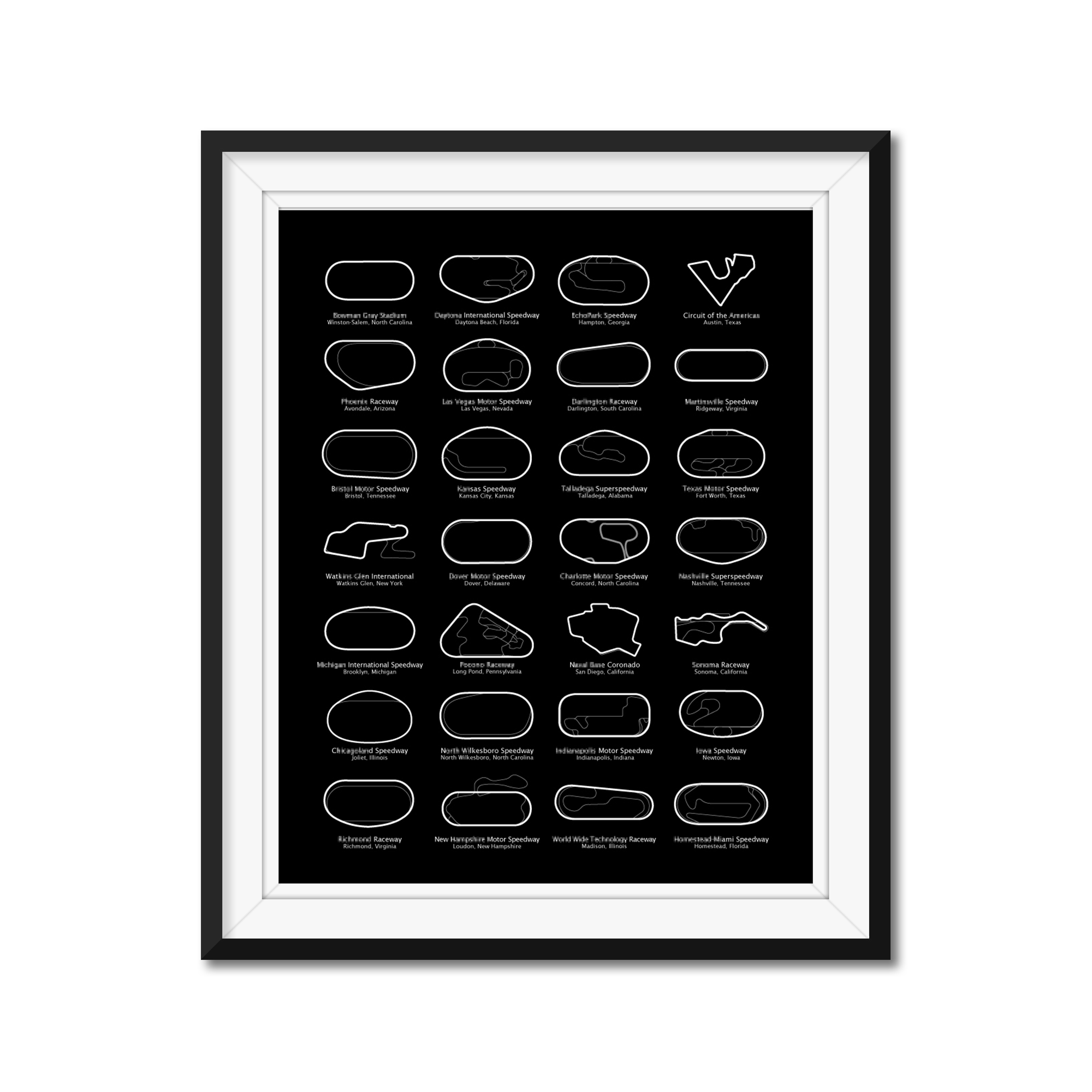 NASCAR Cup Series 2026 Race Track Poster