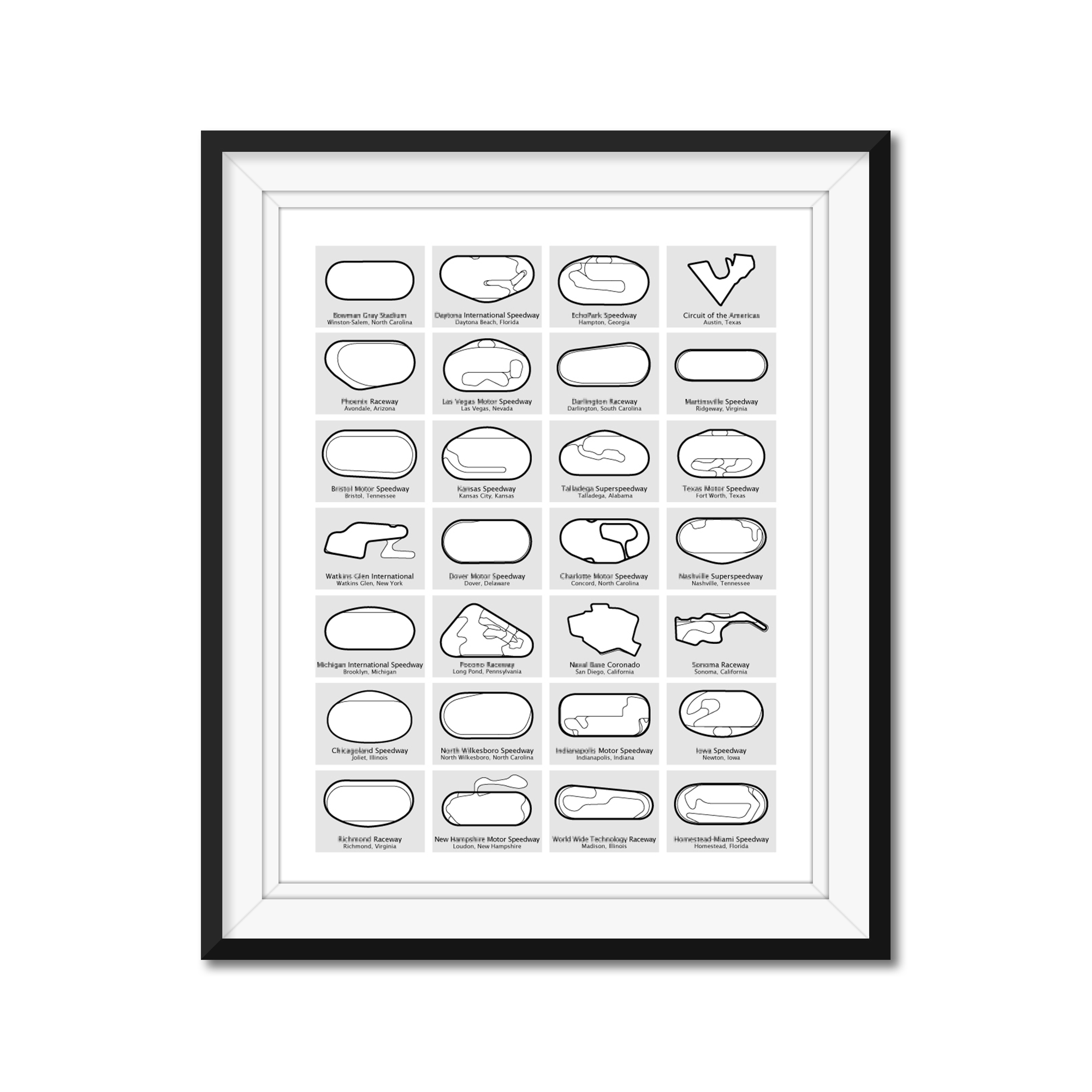 NASCAR Cup Series 2026 Race Track Poster