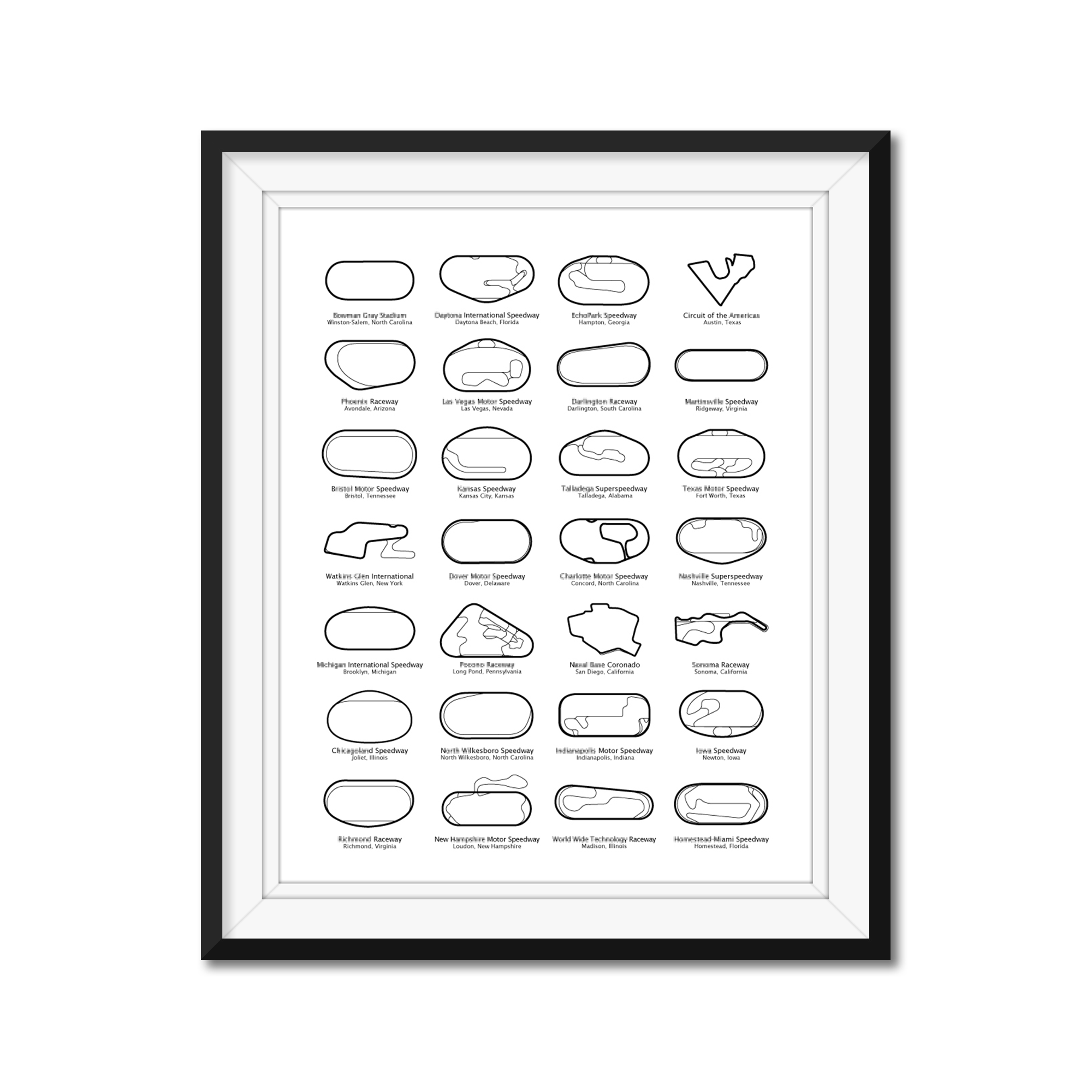 NASCAR Cup Series 2026 Race Track Poster