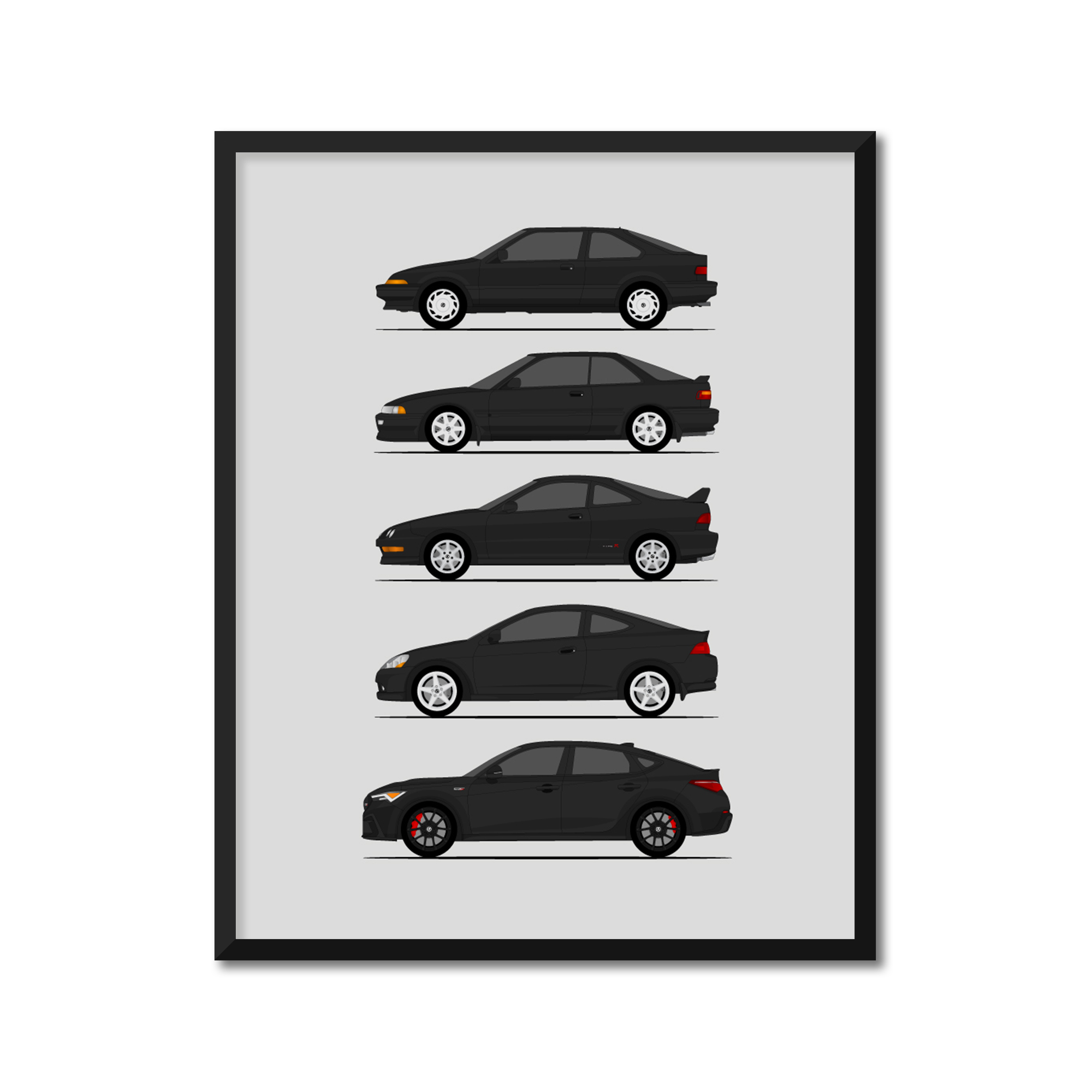 Acura Integra Generations (Side Profile)