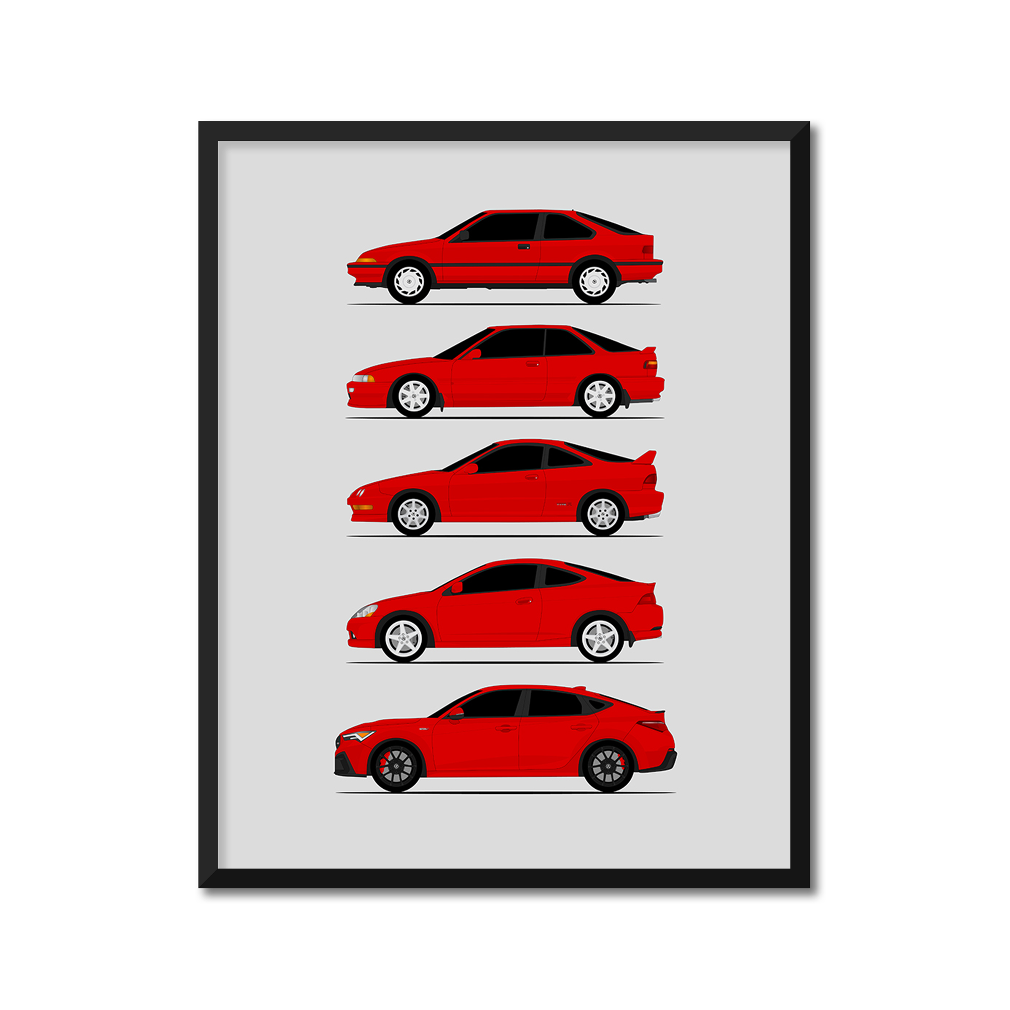 Acura Integra Generations (Side Profile)