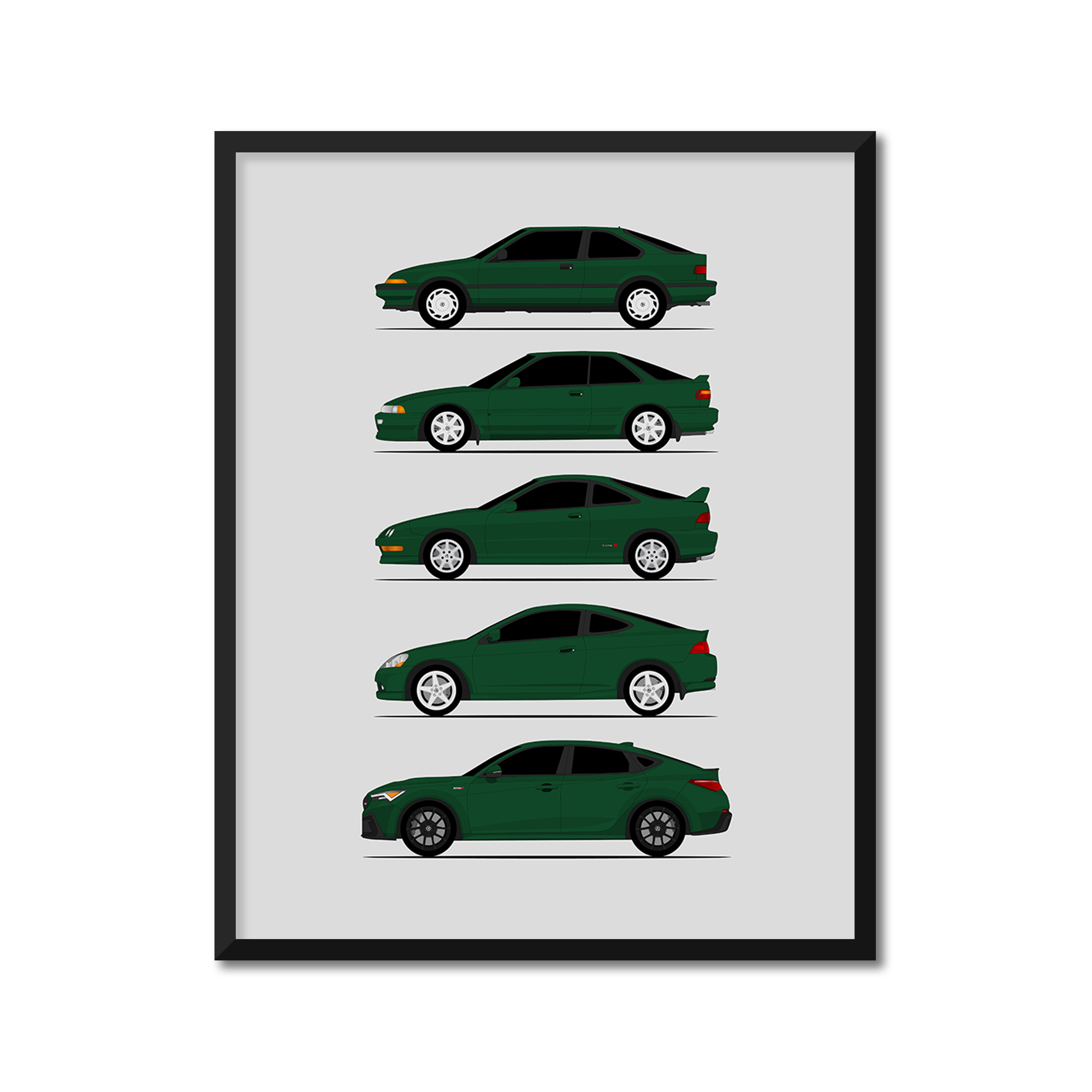 Acura Integra Generations (Side Profile)