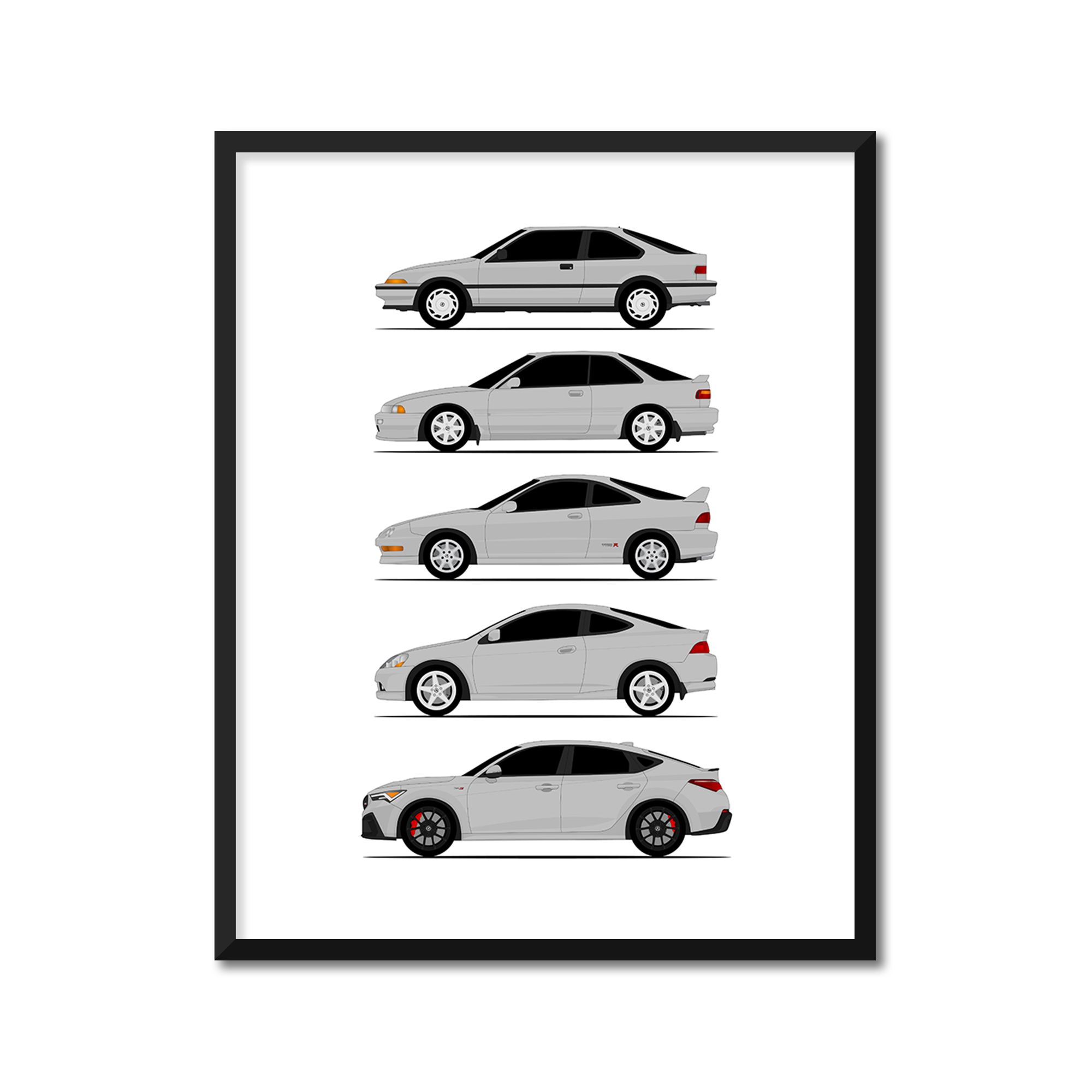 Acura Integra Generations (Side Profile)