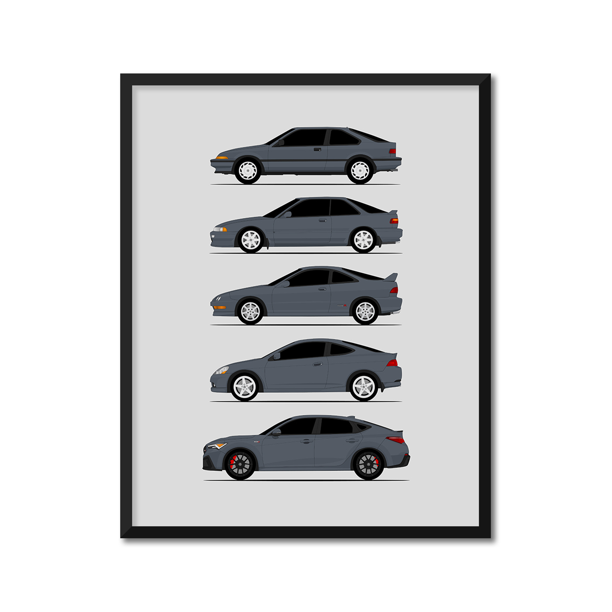 Acura Integra Generations (Side Profile)