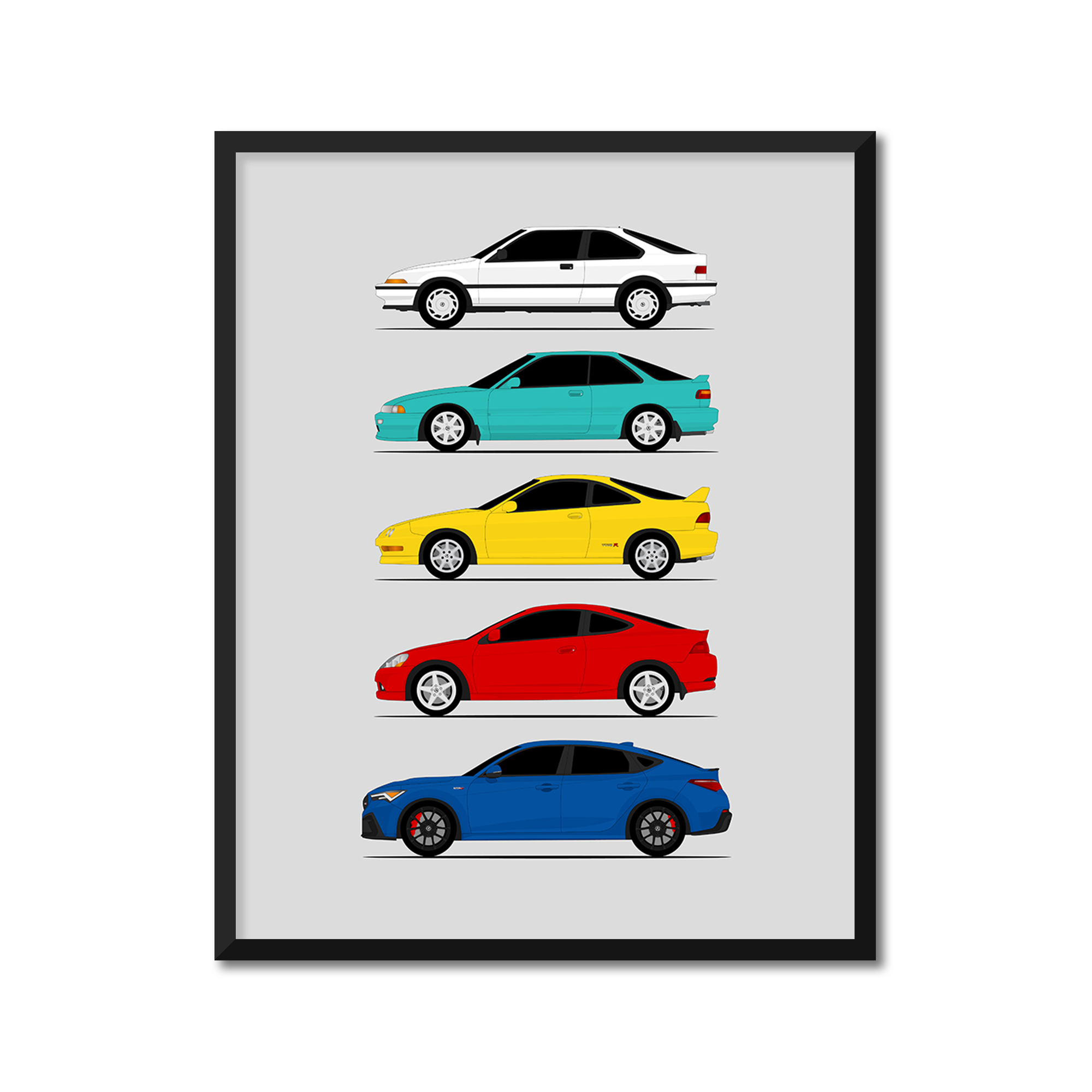 Acura Integra Generations (Side Profile)