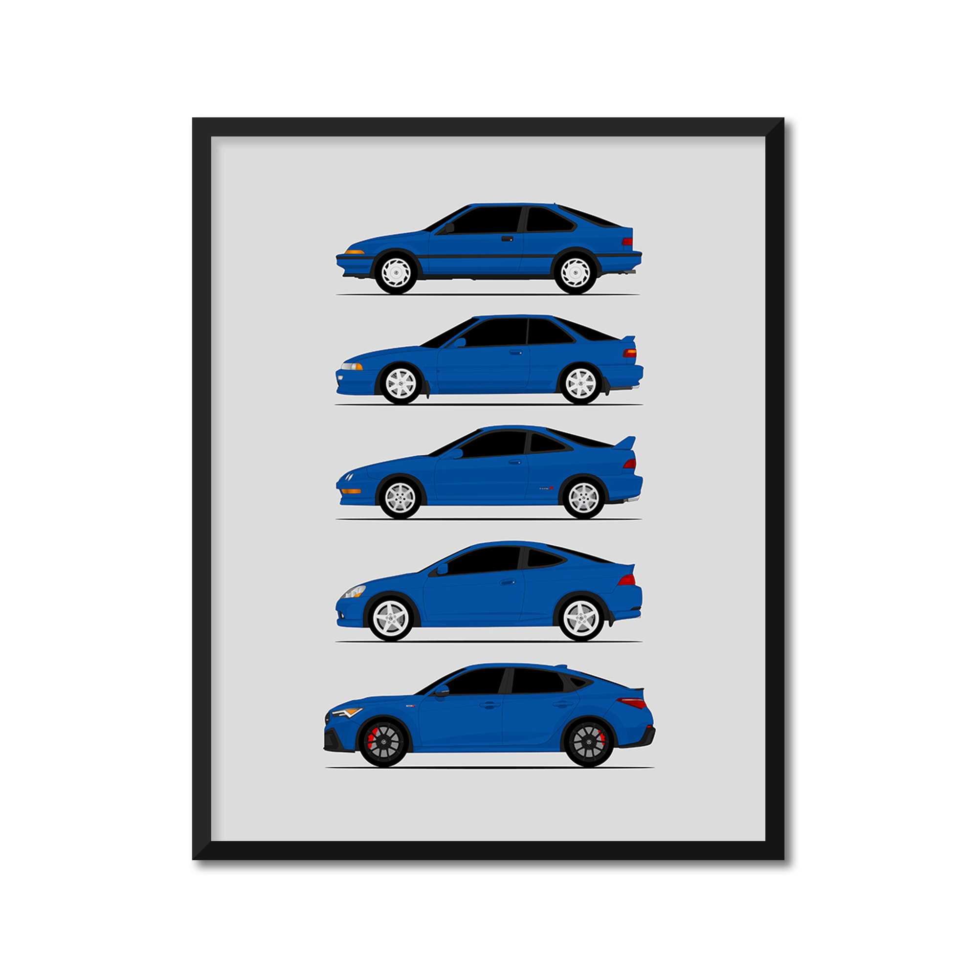 Acura Integra Generations (Side Profile)