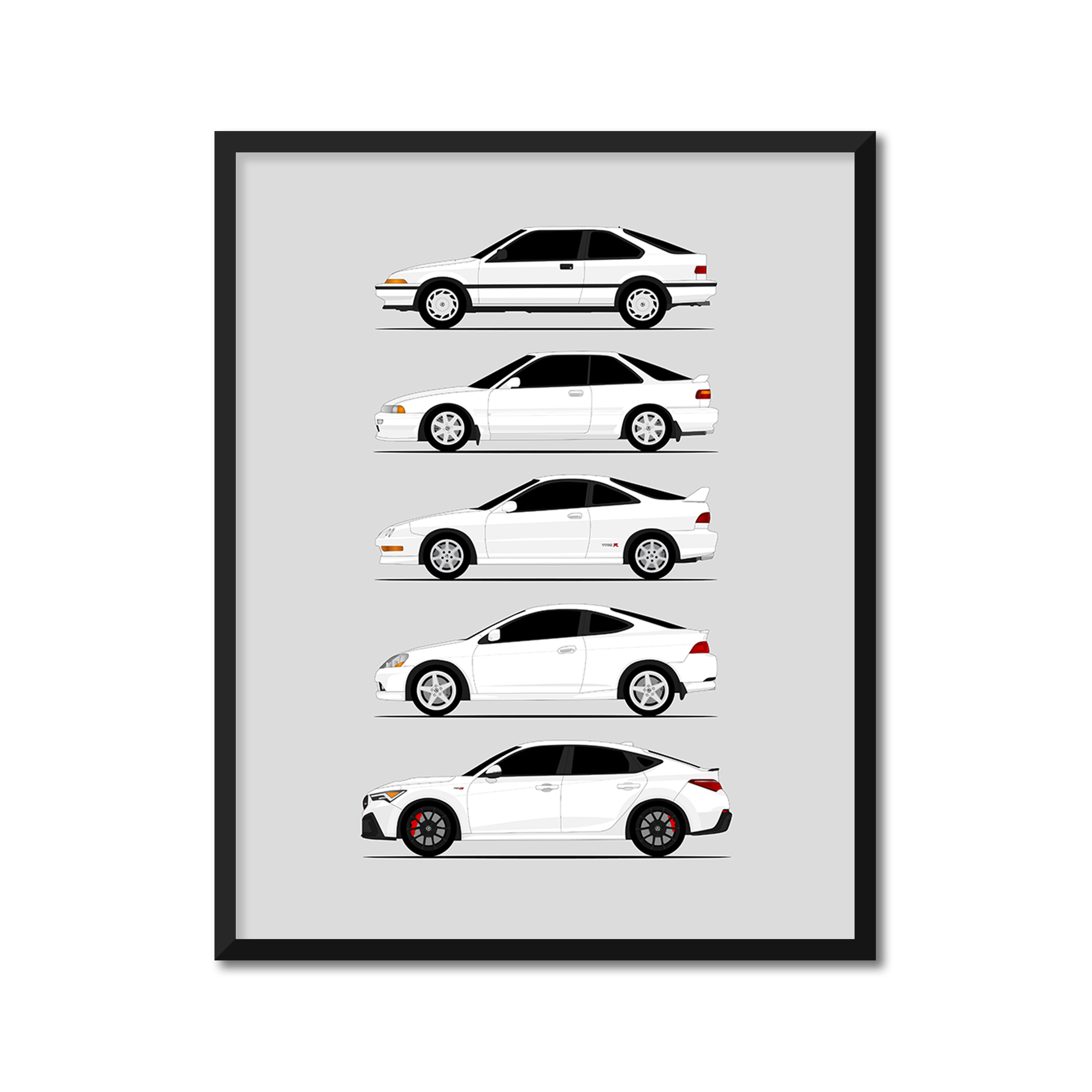 Acura Integra Generations (Side Profile)