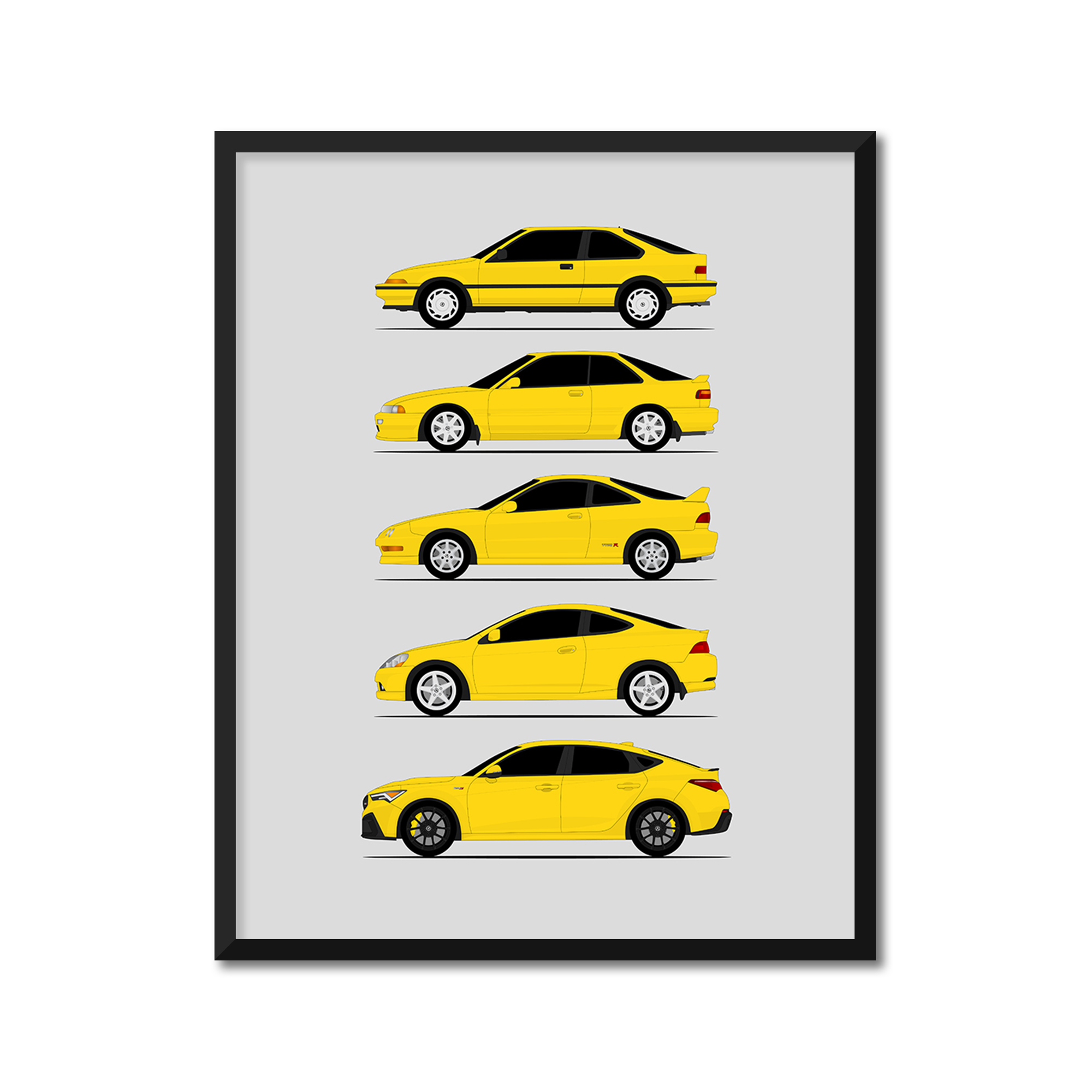 Acura Integra Generations (Side Profile)