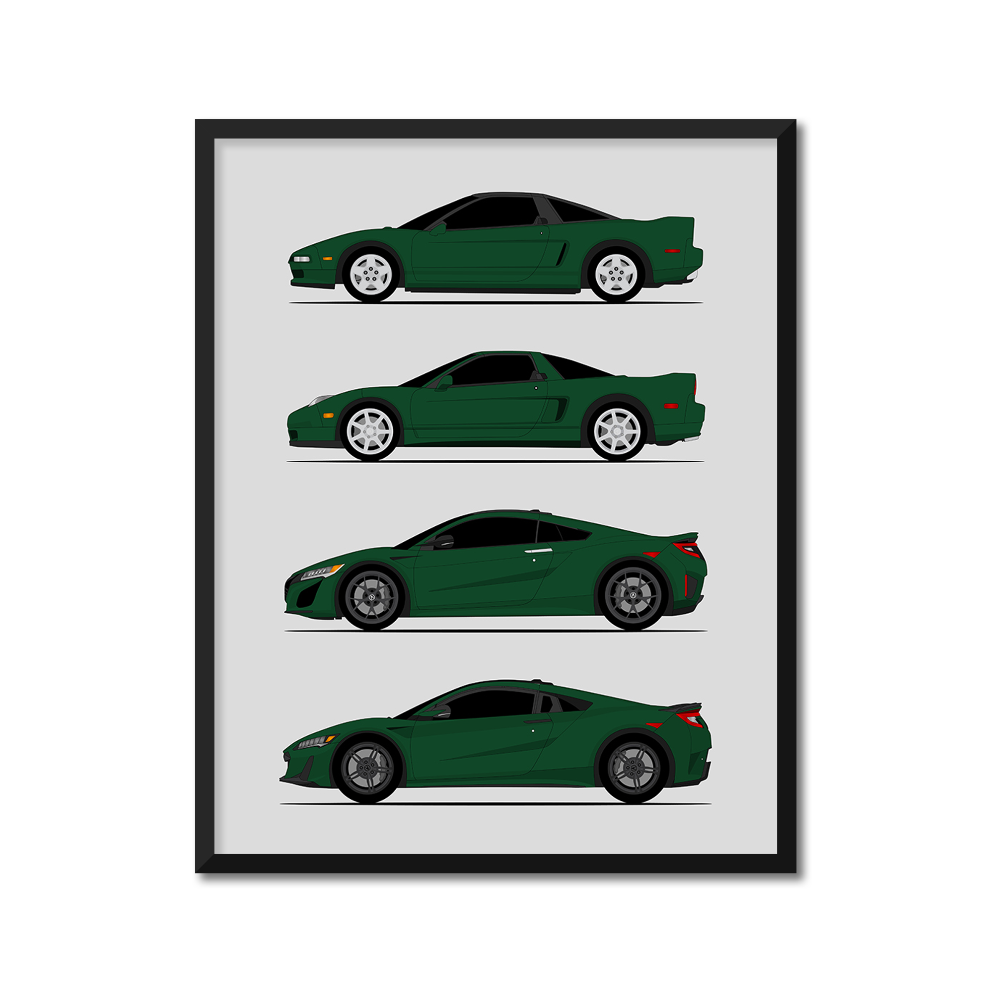 Acura NSX Generations (Side Profile)