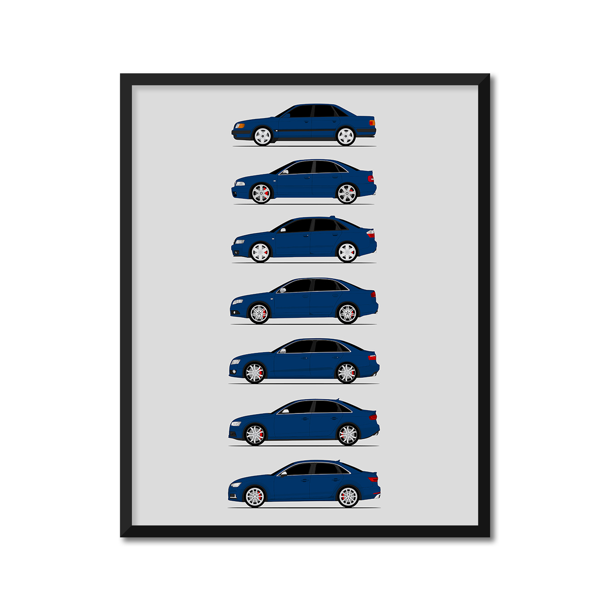 Audi S4 Generations (Side Profile)