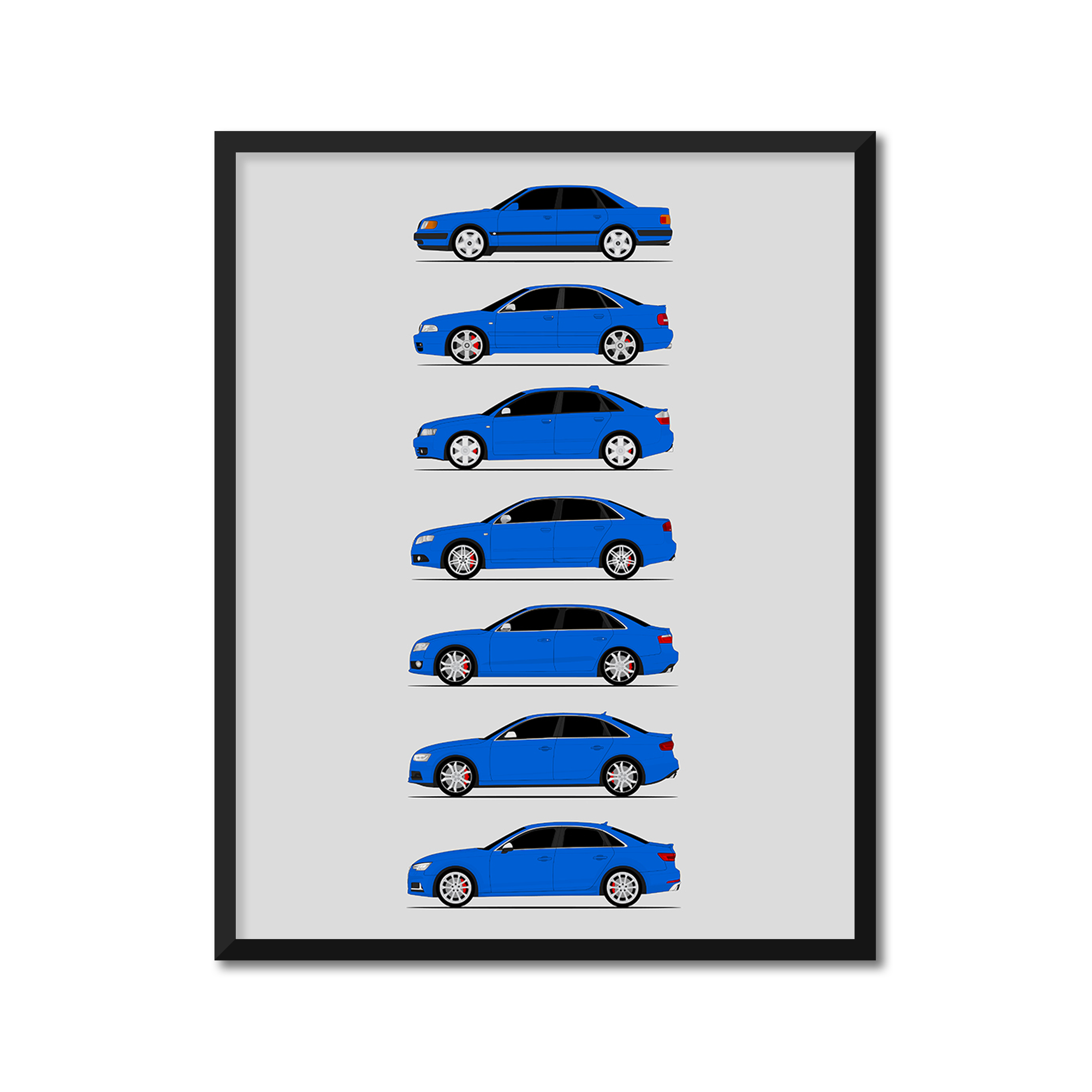Audi S4 Generations (Side Profile)