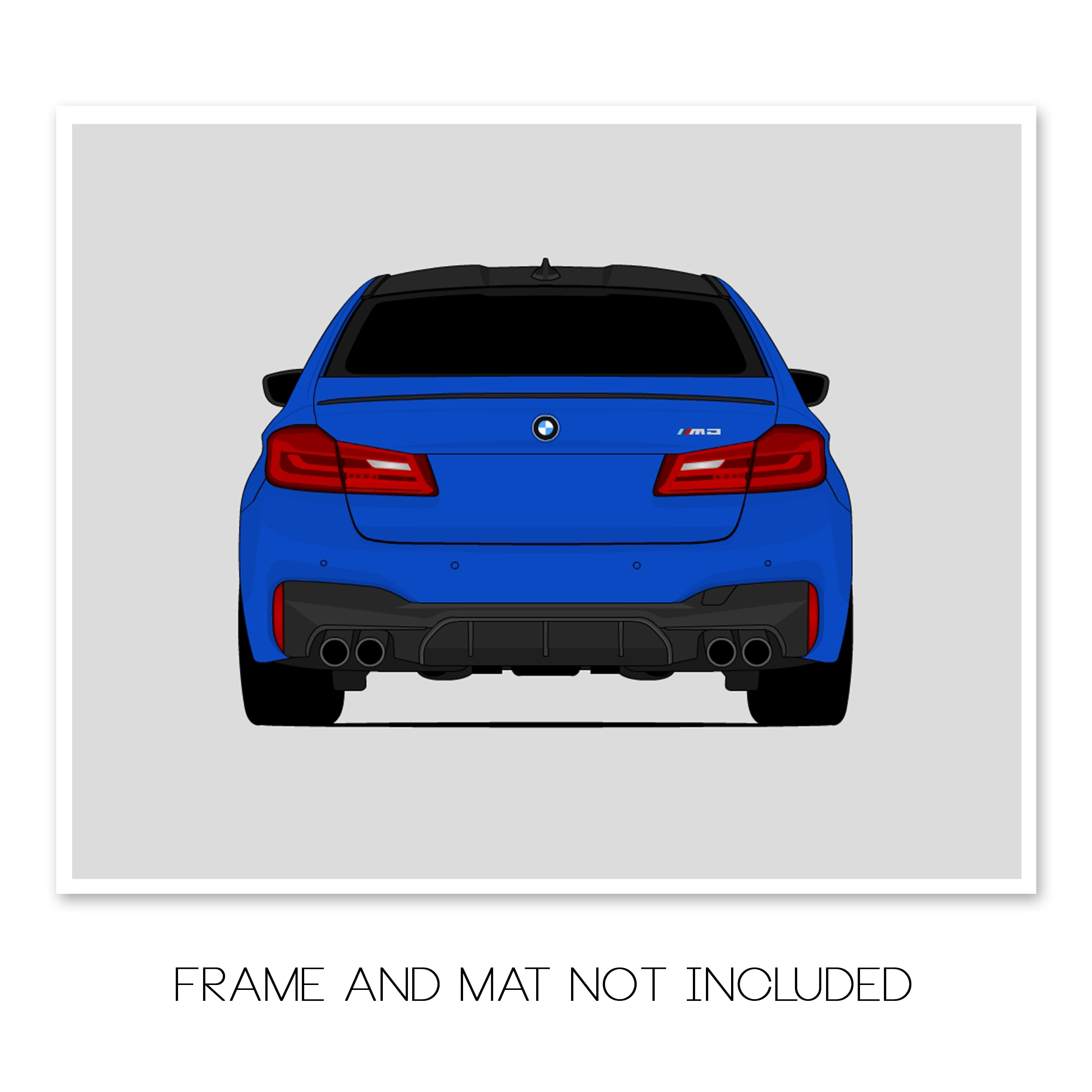 BMW M5 (2017-2020) F90 (Rear) Poster