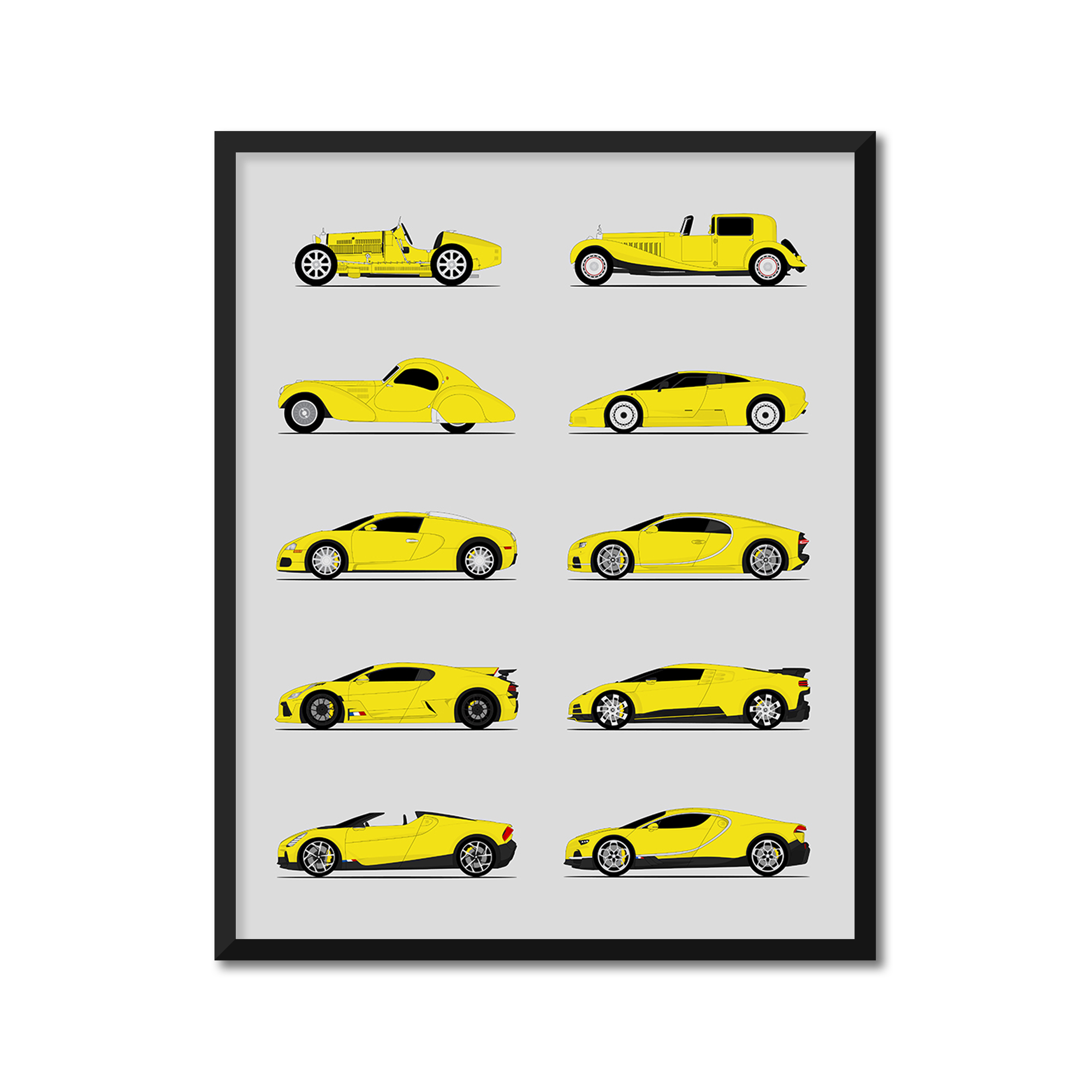 Bugatti Generations (Side Profile)