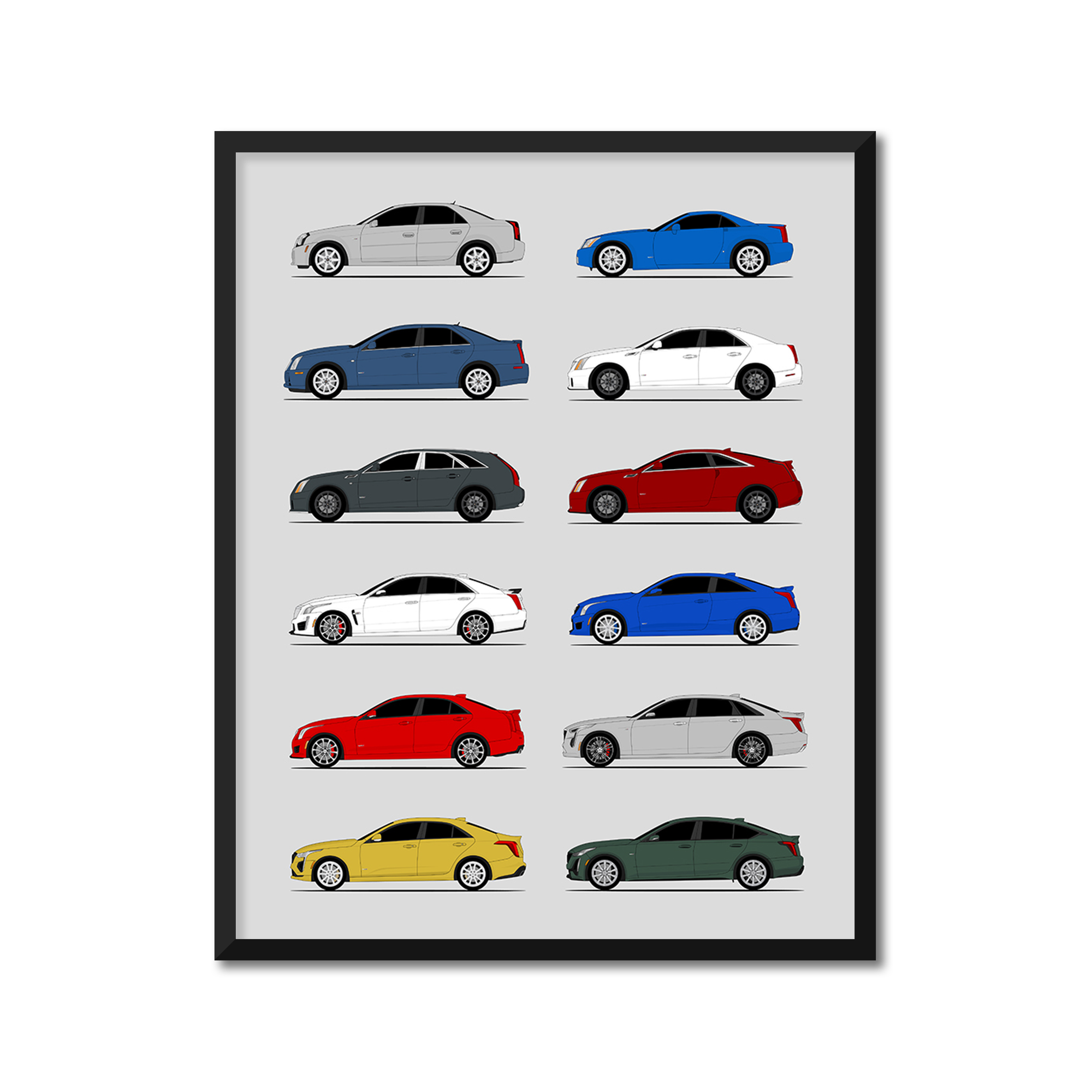 Cadillac V-Series Generations (Side Profile)