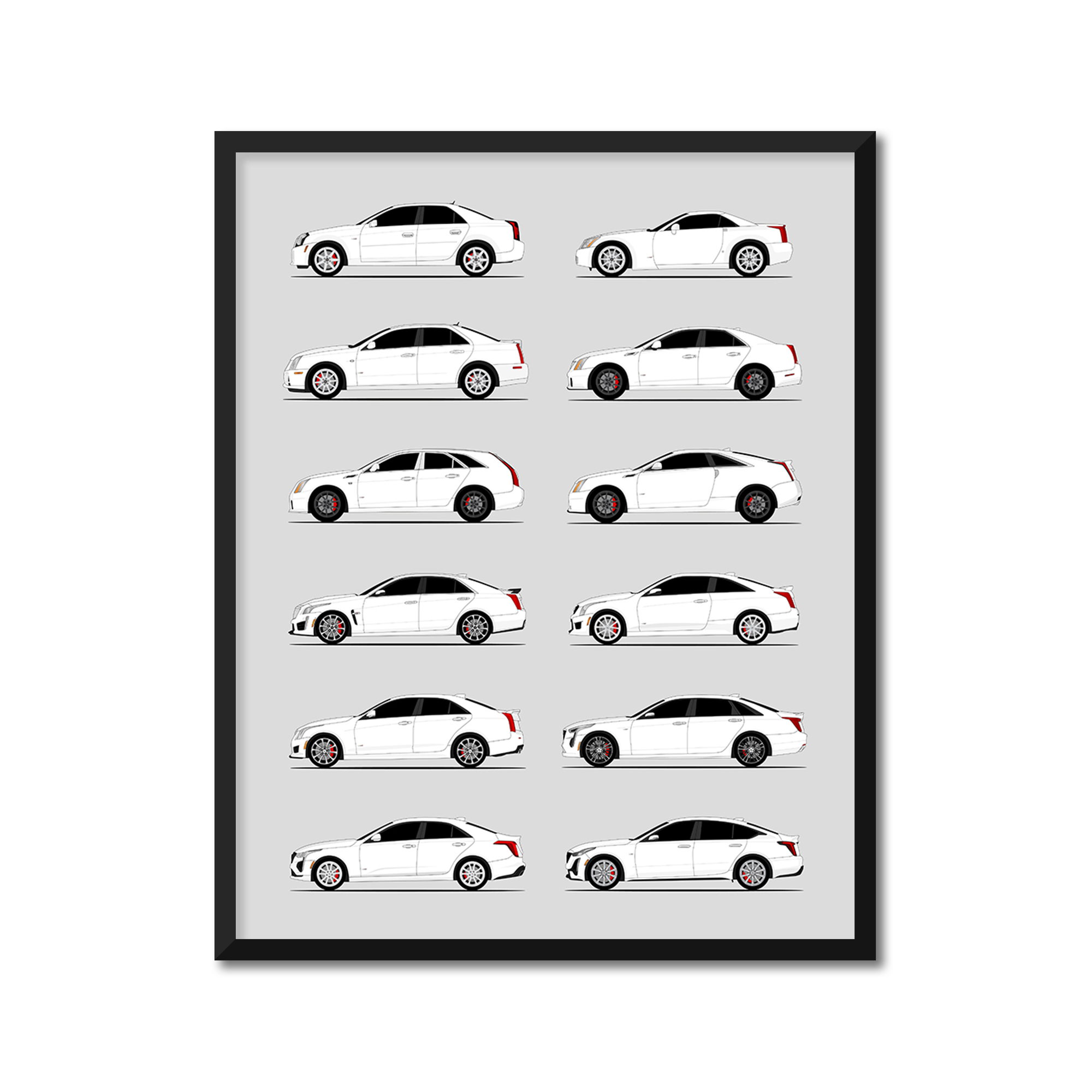 Cadillac V-Series Generations (Side Profile)