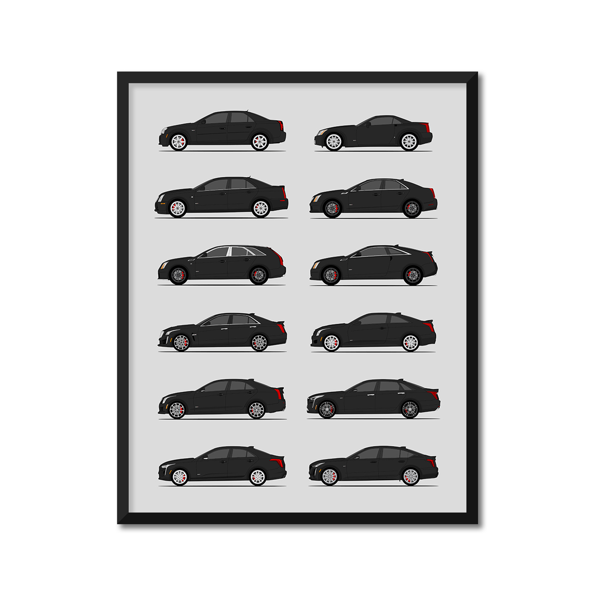 Cadillac V-Series Generations (Side Profile)
