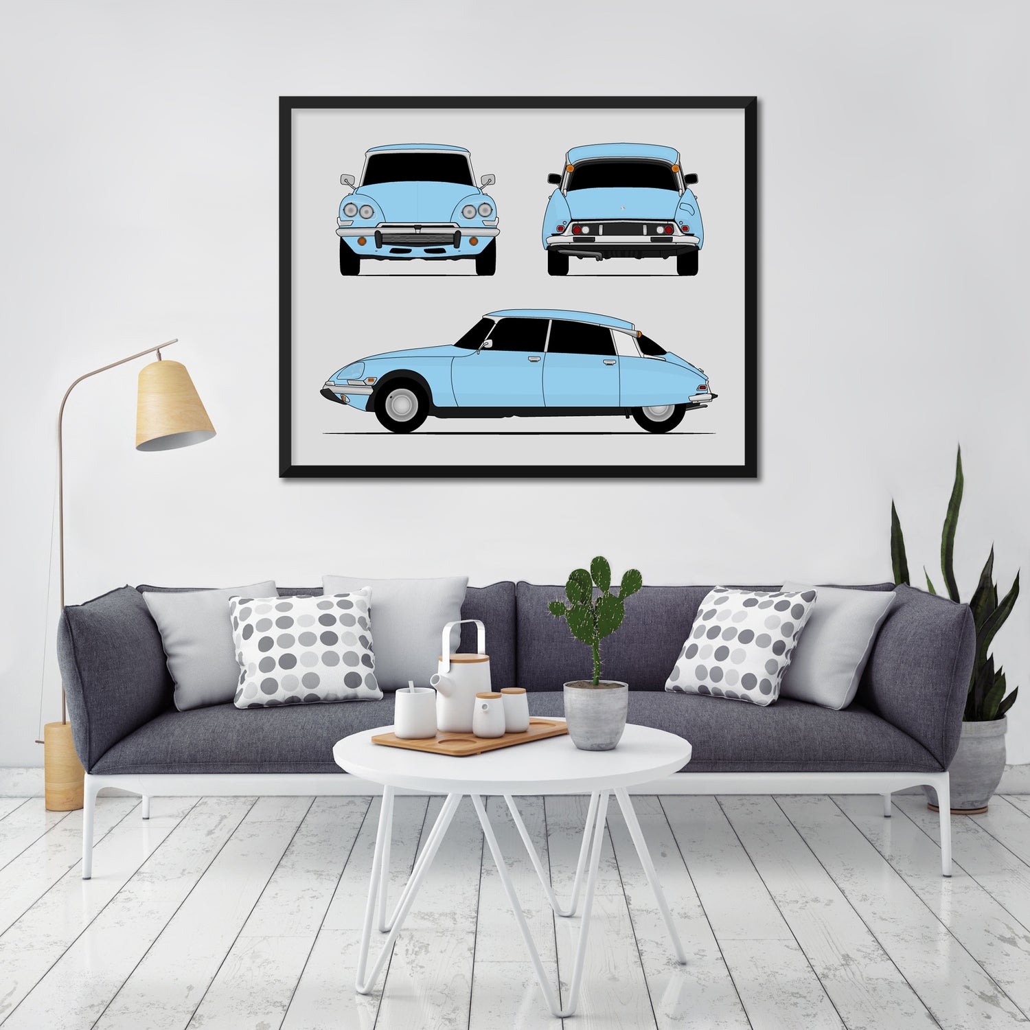 Citroen DS (1968-1975) (Front Rear Side) (Landscape) Poster