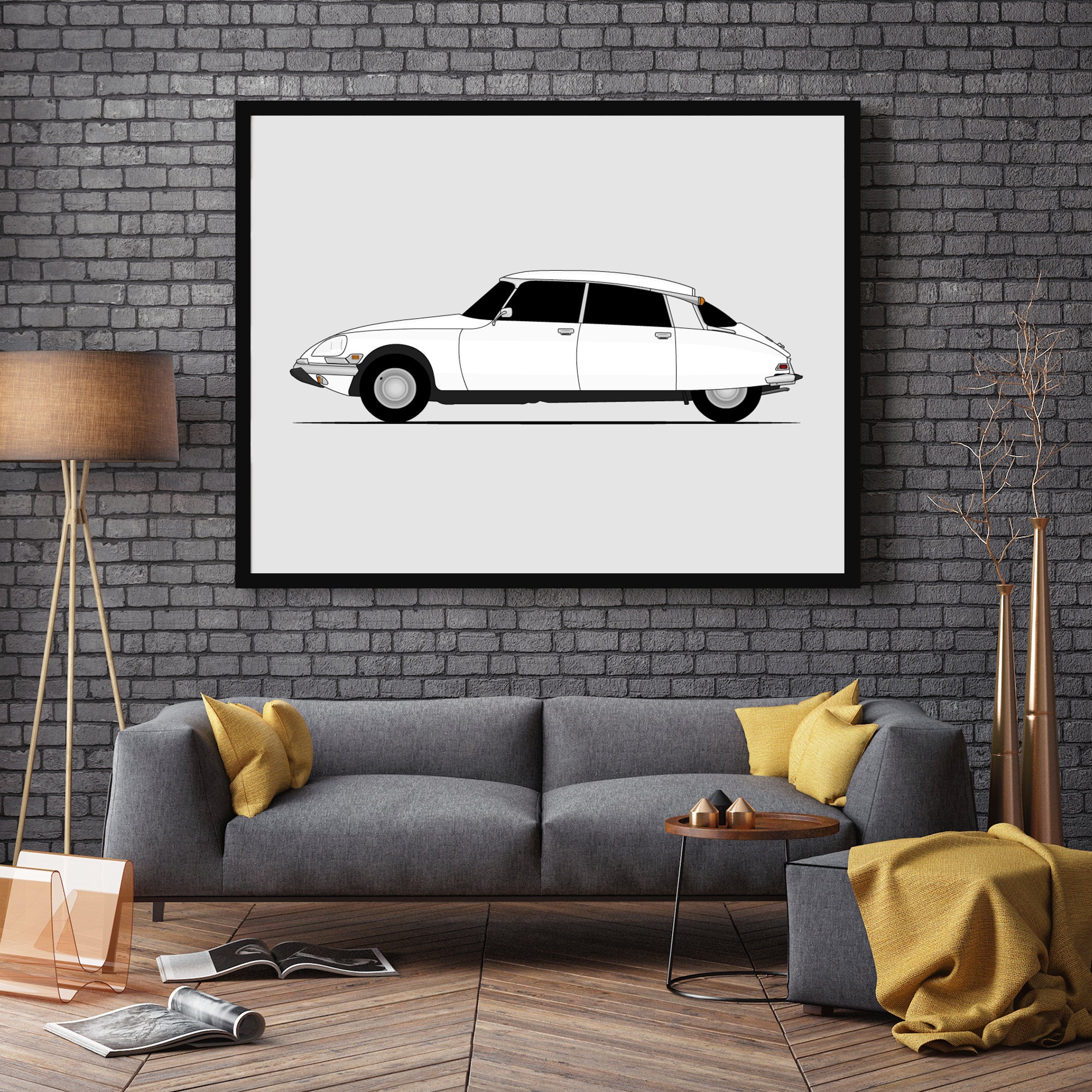 Citroen DS (1968-1975) (Side Profile) Poster