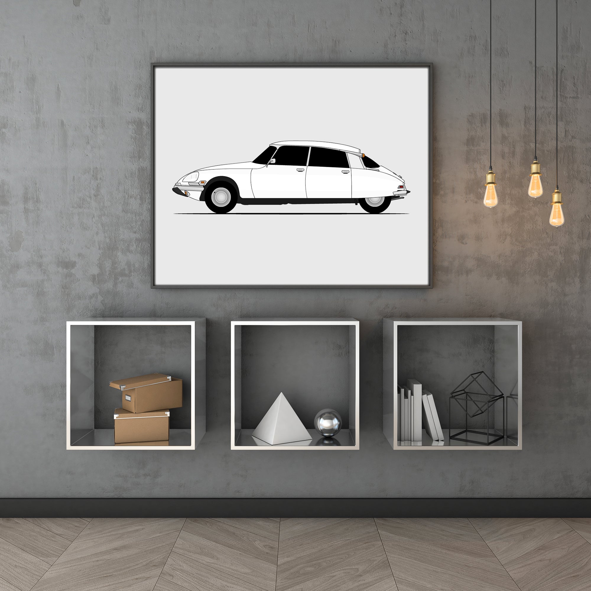 Citroen DS (1968-1975) (Side Profile) Poster