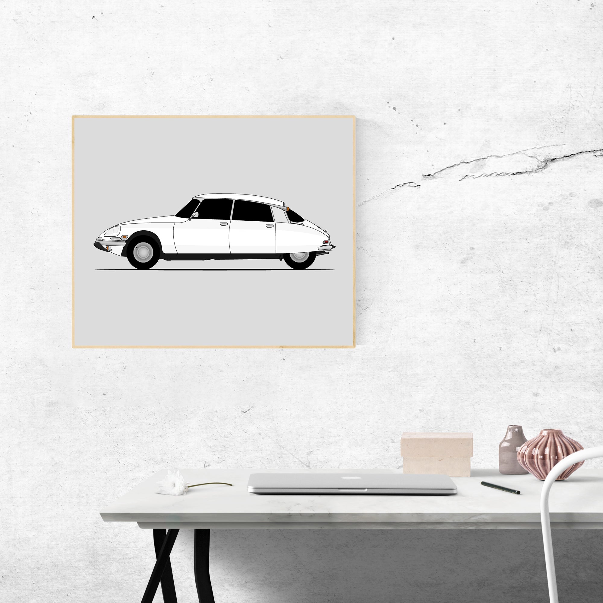 Citroen DS (1968-1975) (Side Profile) Poster