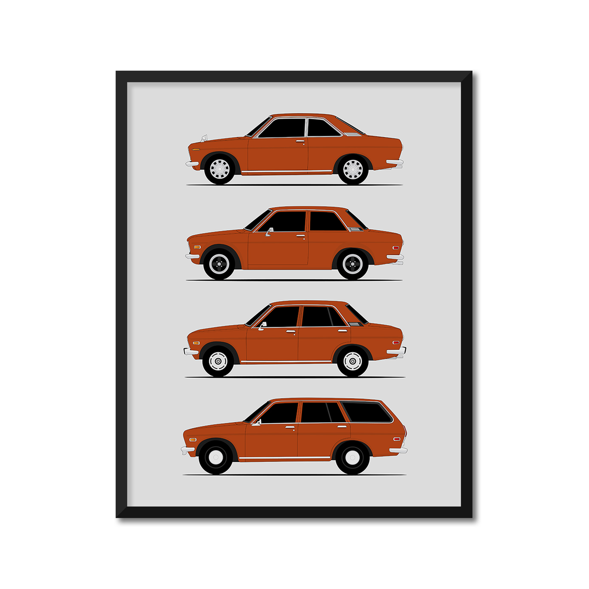 Datsun 510 Generations (Side Profile)