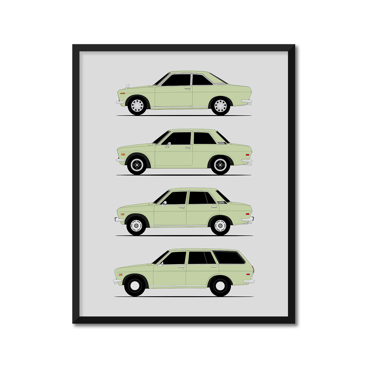 Datsun 510 Generations (Side Profile)