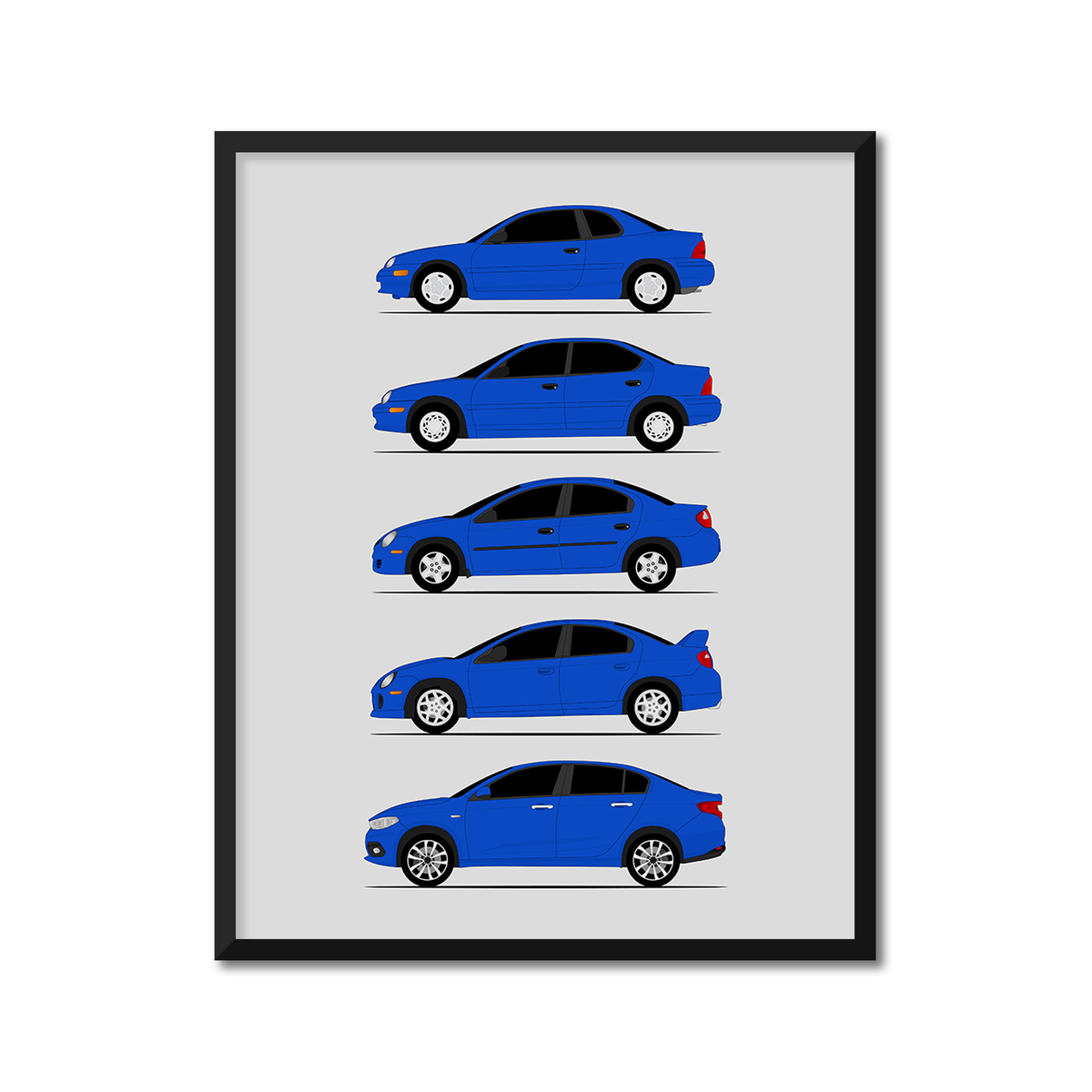 Dodge Neon SRT-4 Generations (Side Profile)