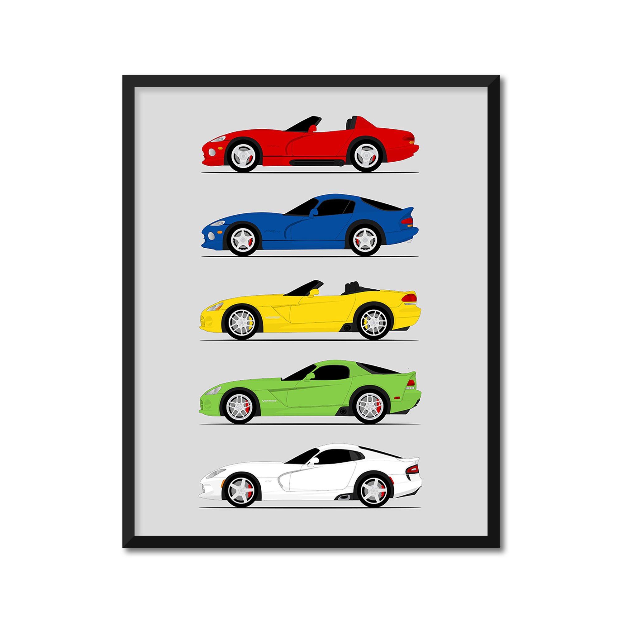 Dodge Viper Generations (Side Profile)