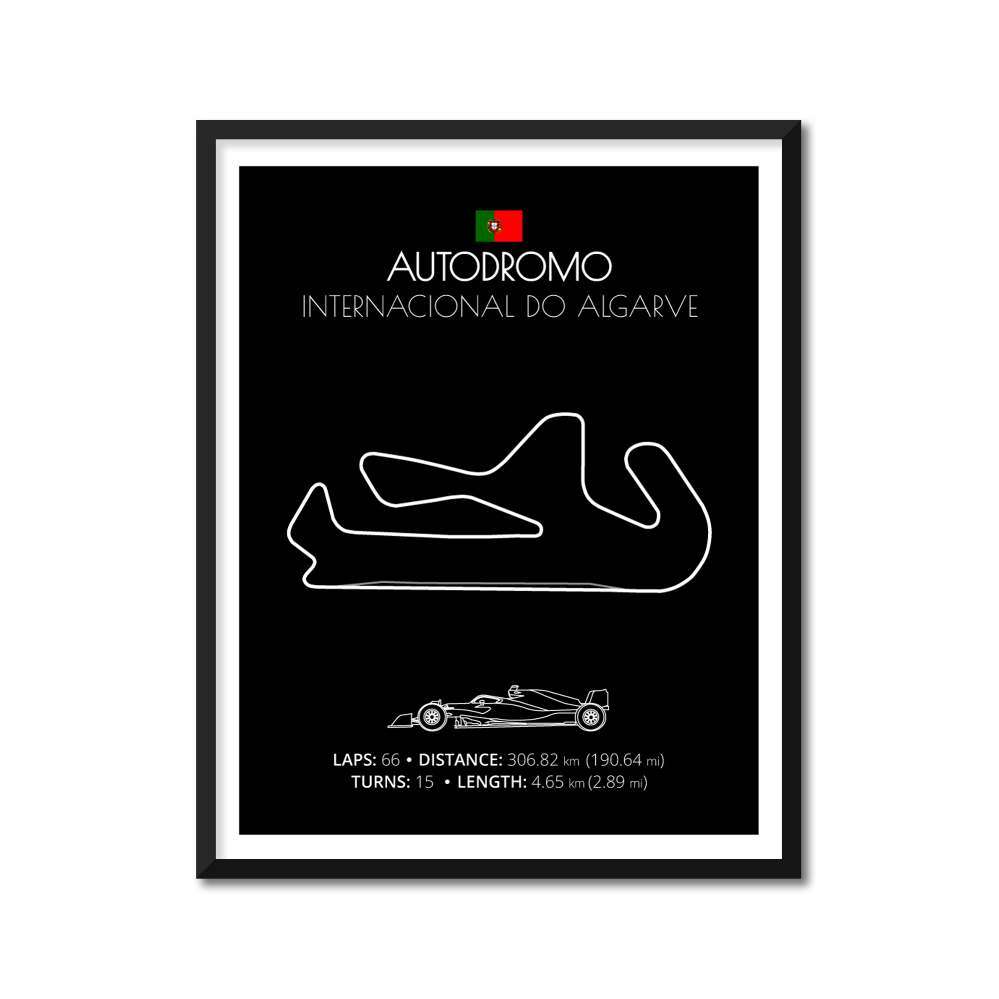 Autodromo Internacional Do Algarve (Portugal) F1 Formula 1 Race Track Poster