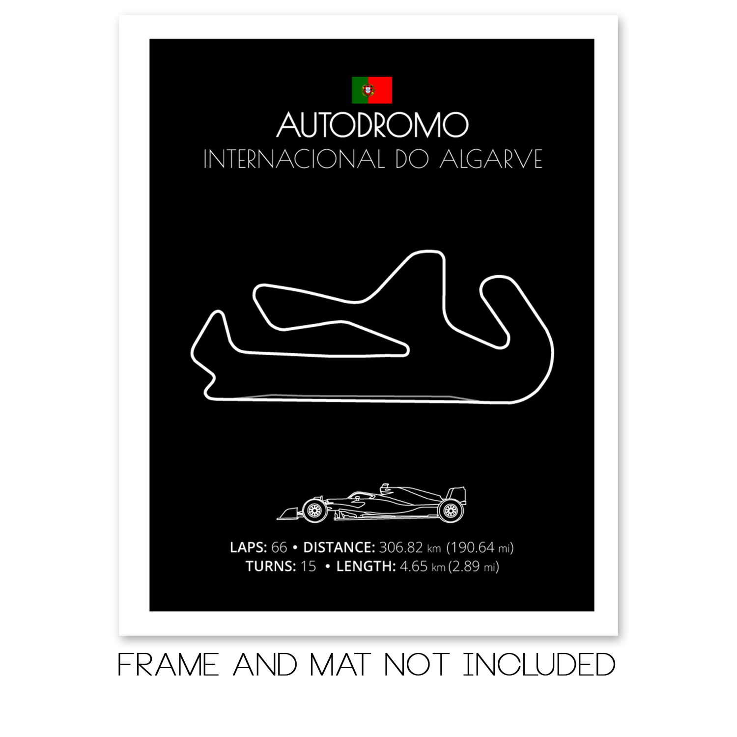Autodromo Internacional Do Algarve (Portugal) F1 Formula 1 Race Track Poster