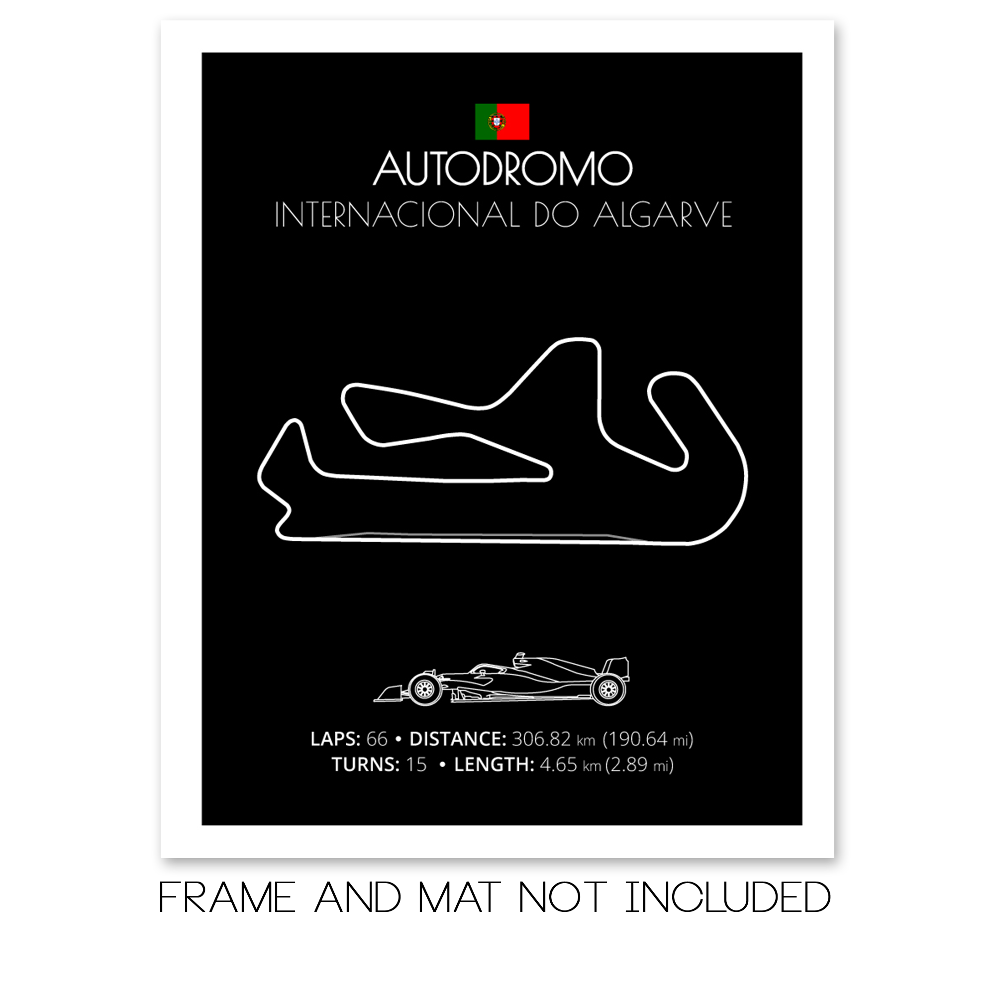 Autodromo Internacional Do Algarve (Portugal) F1 Formula 1 Race Track Poster