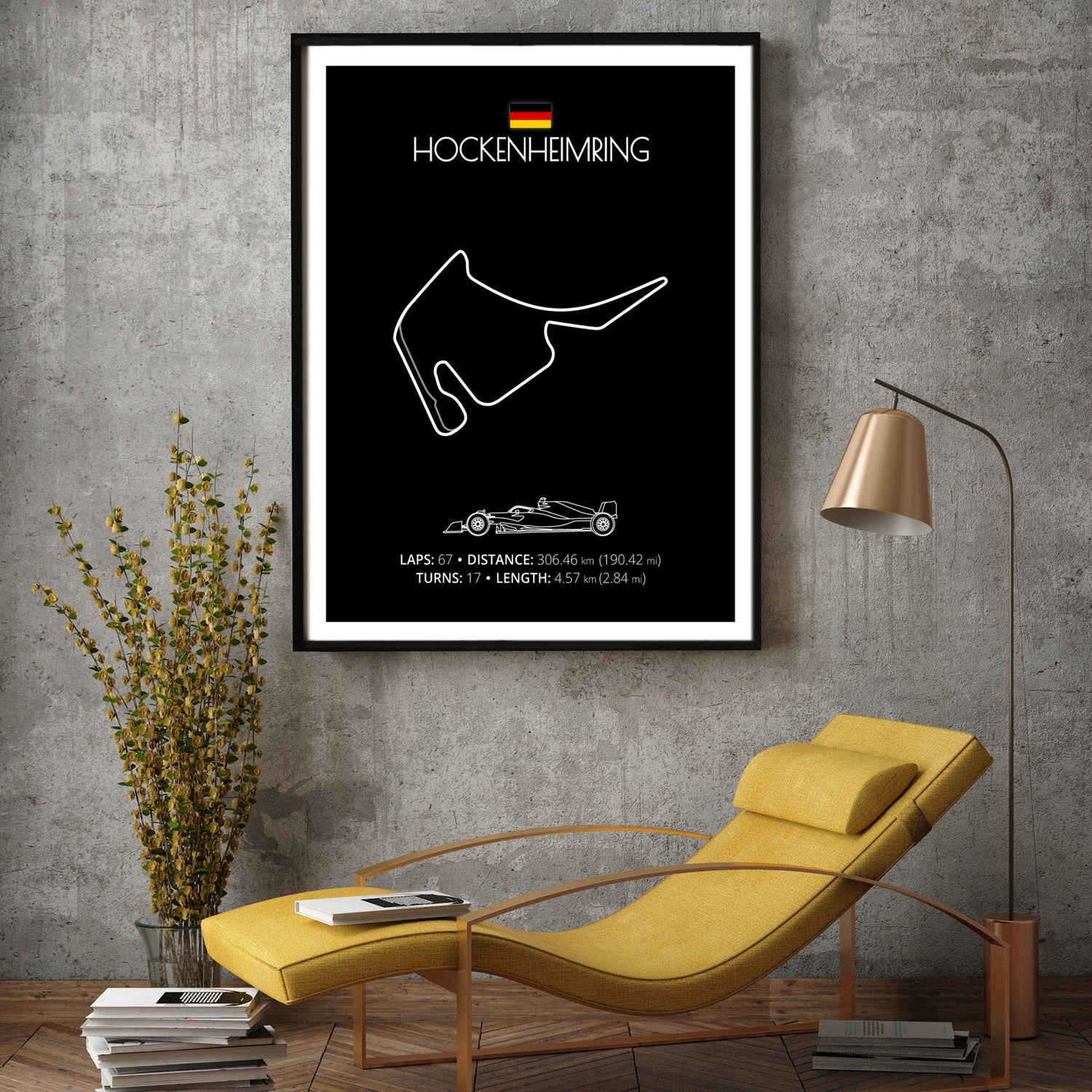 Hockenheimring (Germany) F1 Formula 1 Race Track Poster