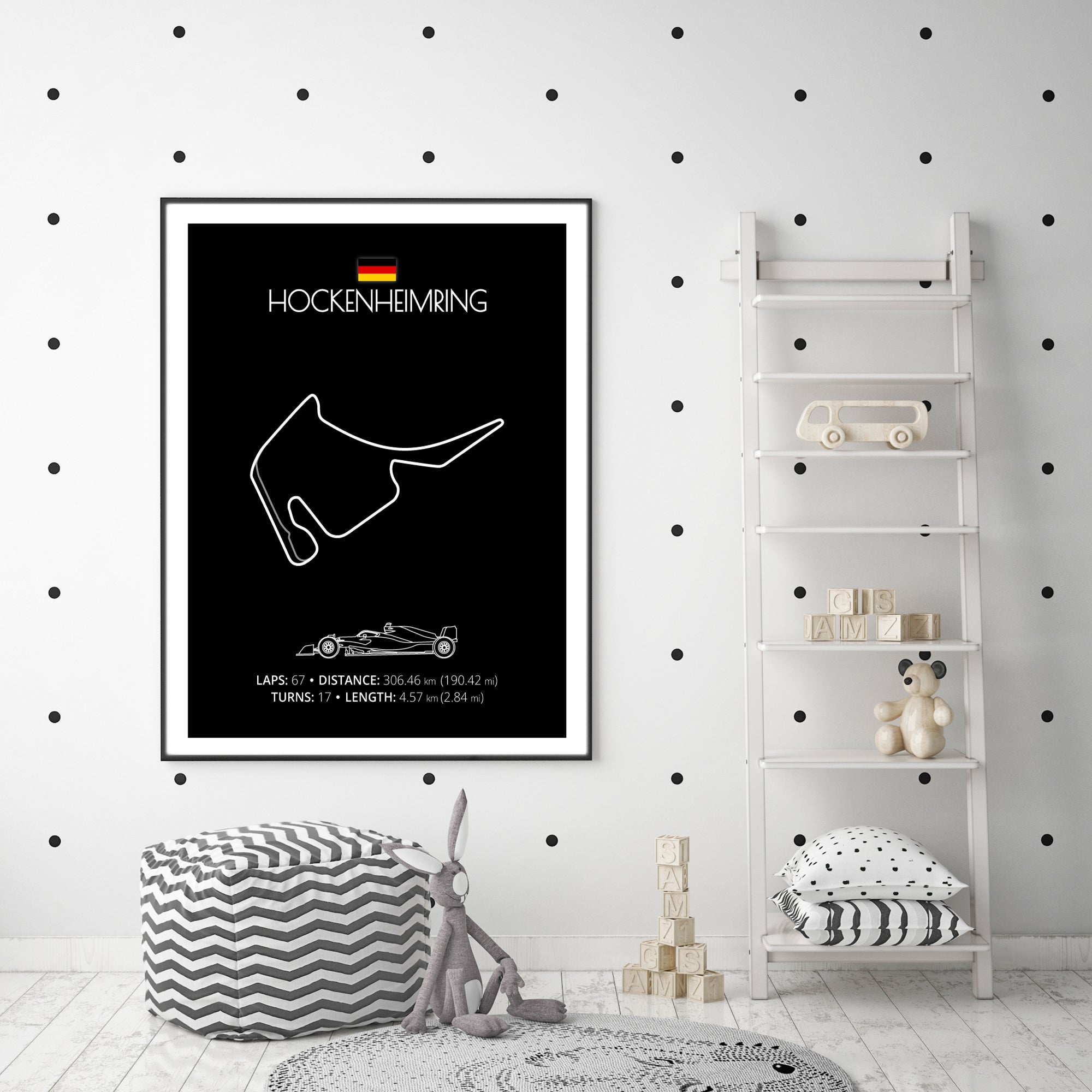 Hockenheimring (Germany) F1 Formula 1 Race Track Poster