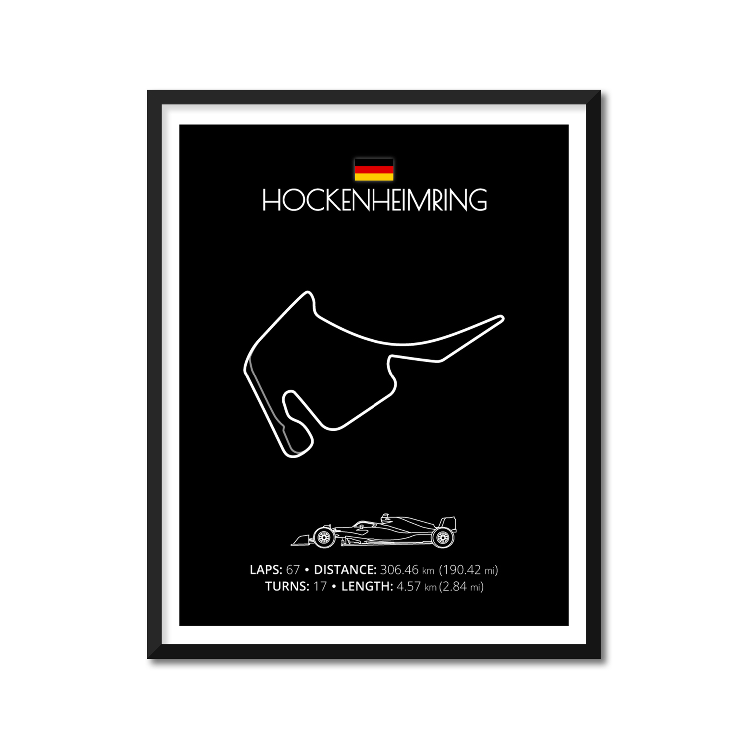Hockenheimring (Germany) F1 Formula 1 Race Track Poster