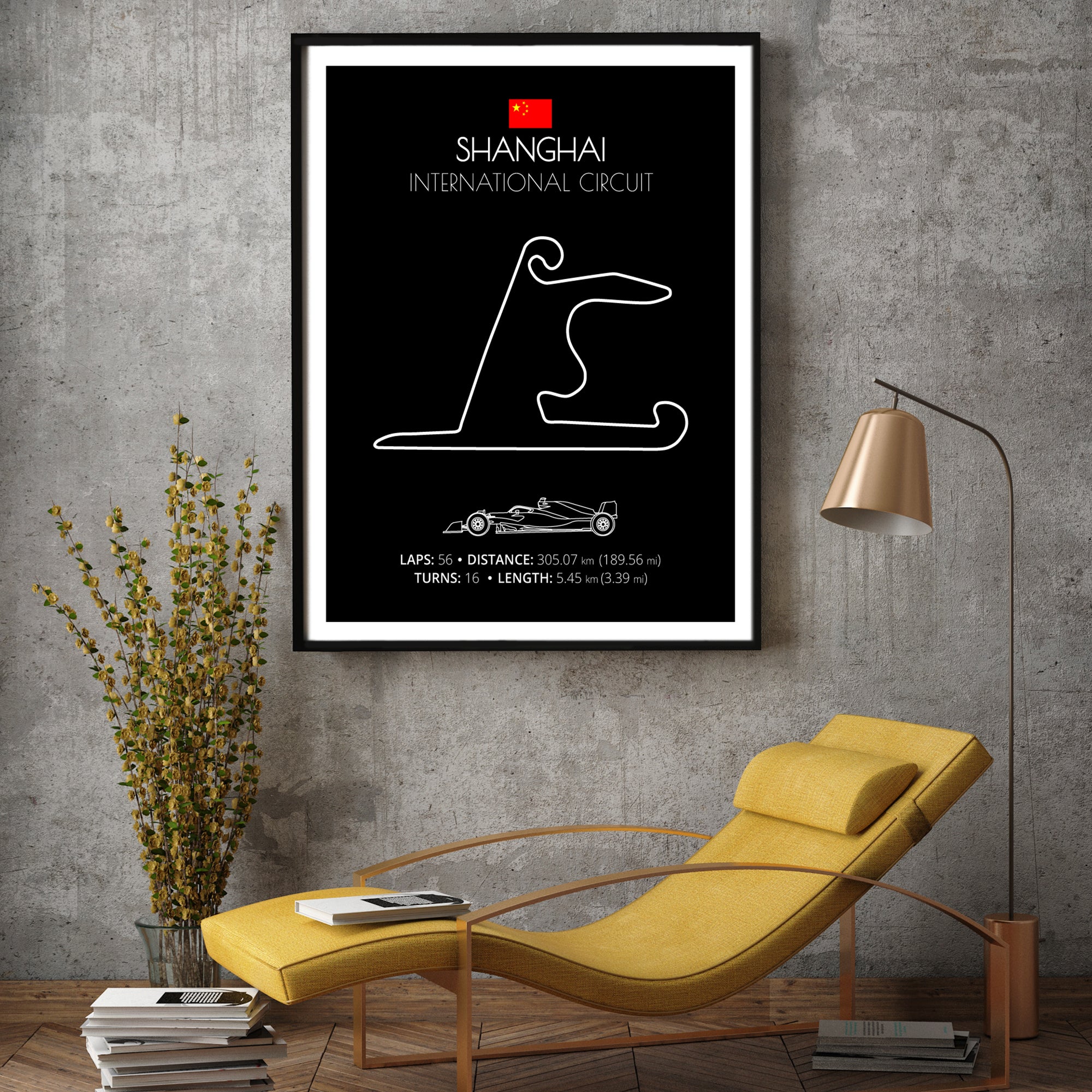 Shanghai International Circuit (China) F1 Formula 1 Race Track Poster