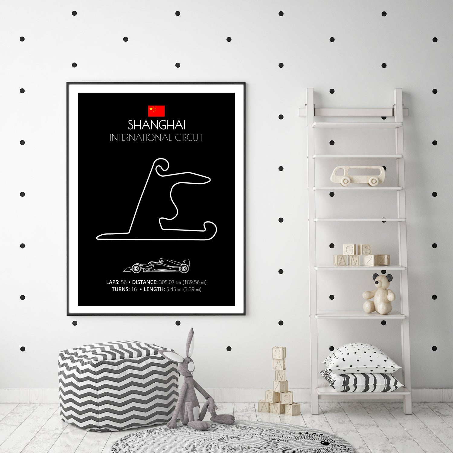Shanghai International Circuit (China) F1 Formula 1 Race Track Poster